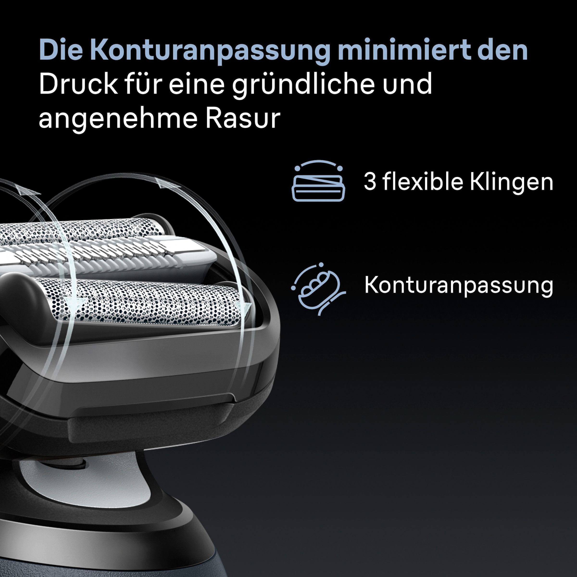Braun Elektrorasierer »Series 6 62-G1650s« 2 Stk. Aufsätze 100% wasserdicht, +2 Aufsätze, bis zu 60 Min Akku, Made in Germany