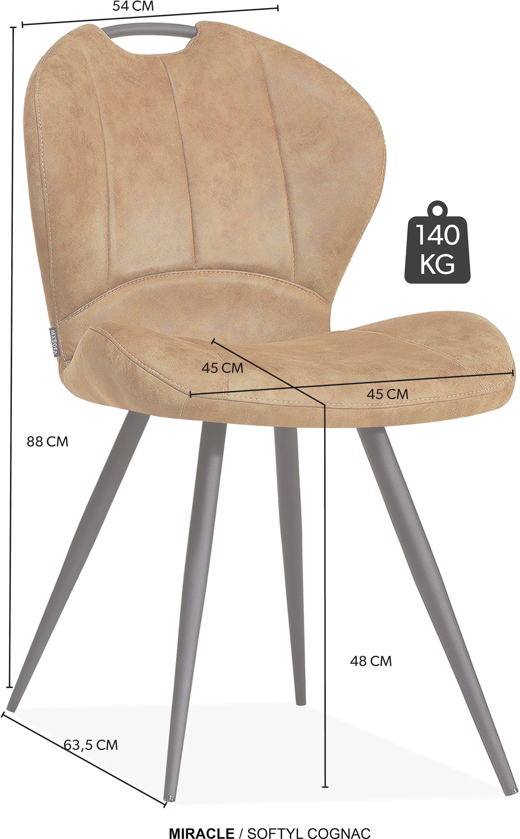 OMG Design Esszimmerstuhl »Miracle« (Set) 2 Stk.Esszimmerstuhl, pflegeleichter Bezug