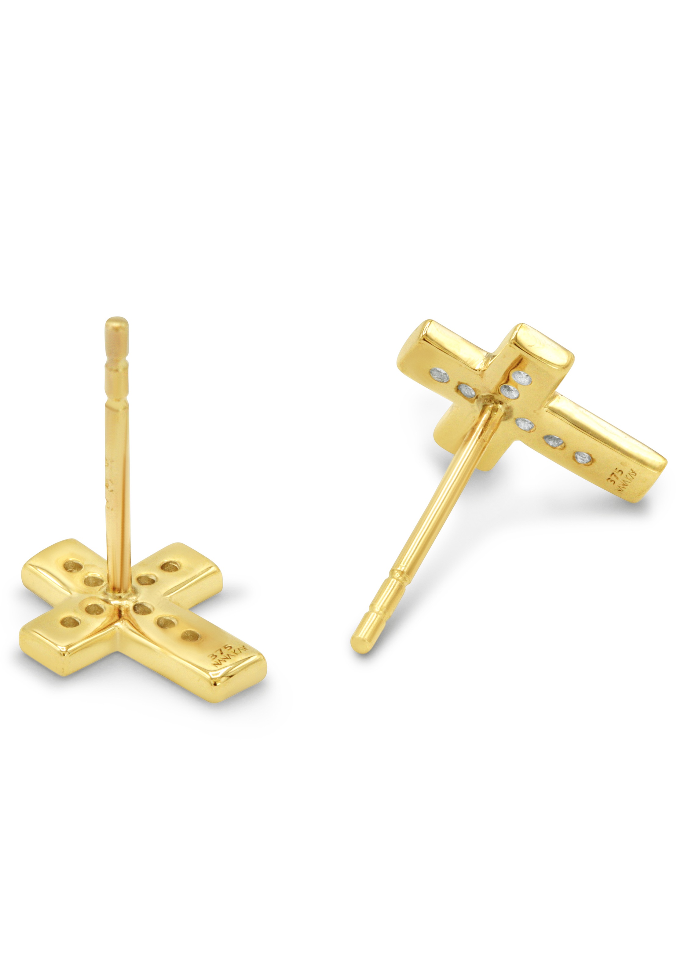 NANA KAY Paar Ohrstecker »Crucifix Kreuz FG150« mit Zirkonia (synth.) CB9447