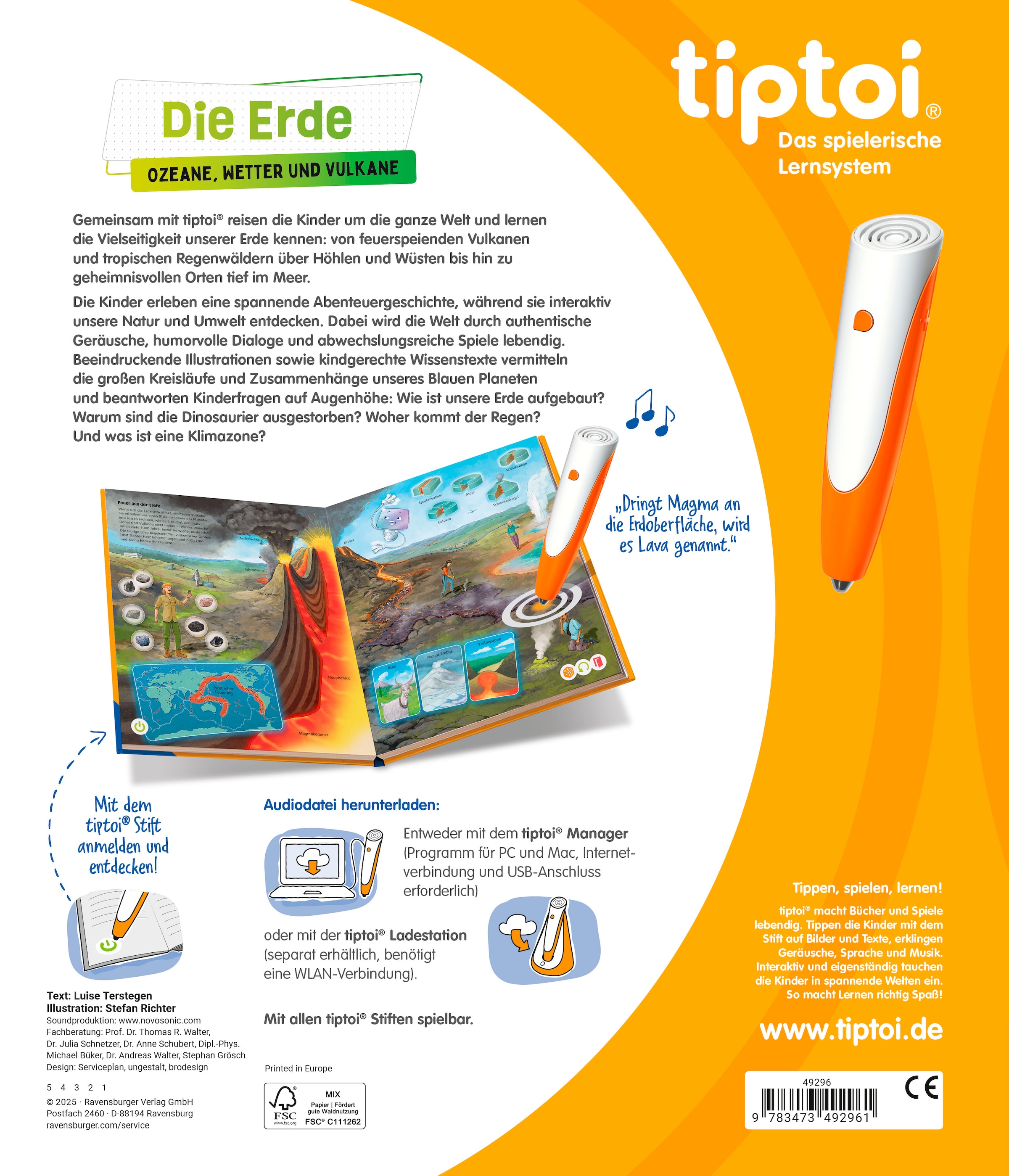 Ravensburger »tiptoi® Die Erde Ozeane, Wetter und Vulkane« Made in Germany
