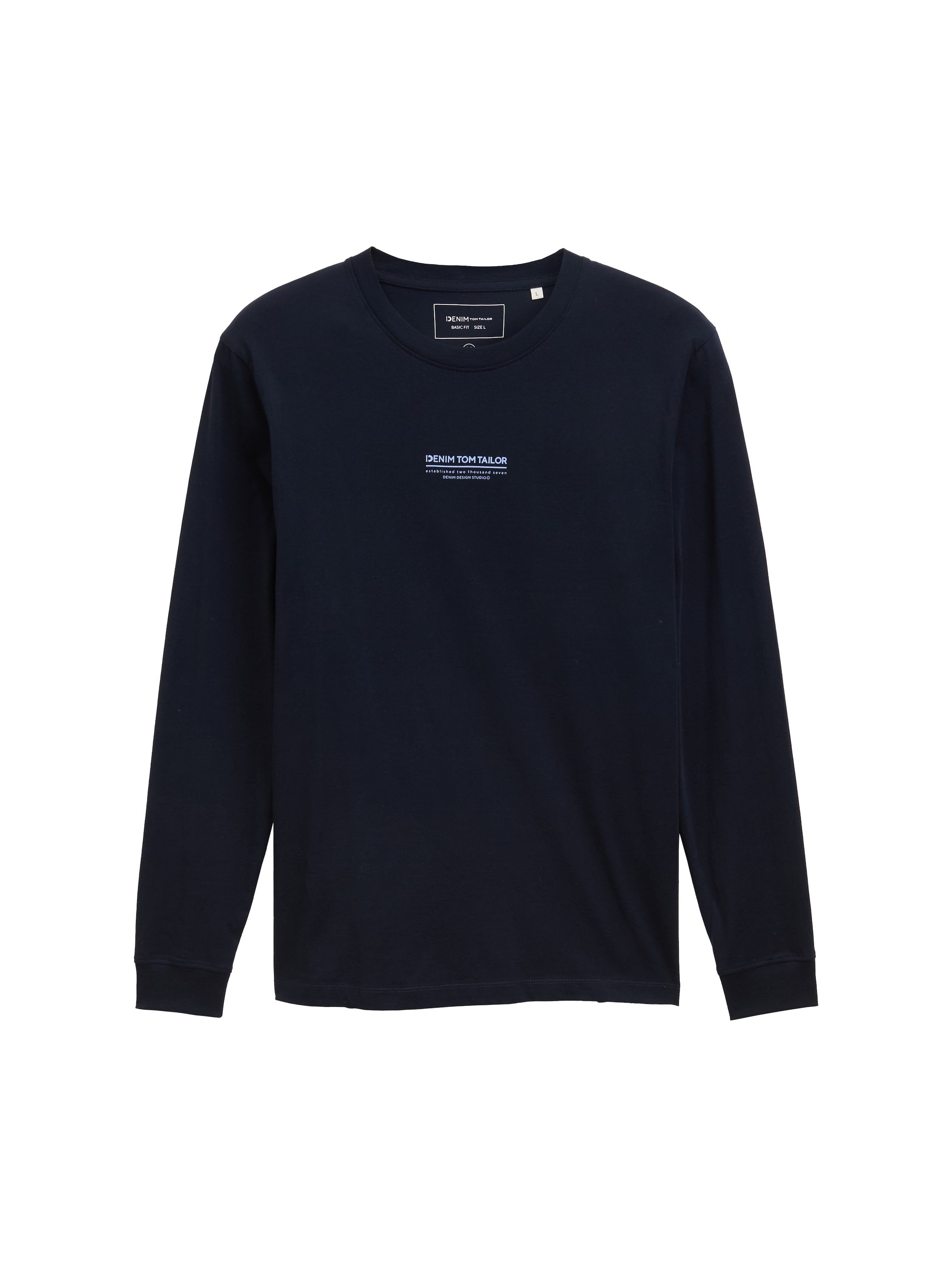 TOM TAILOR Denim Langarmshirt, mit Schriftzug