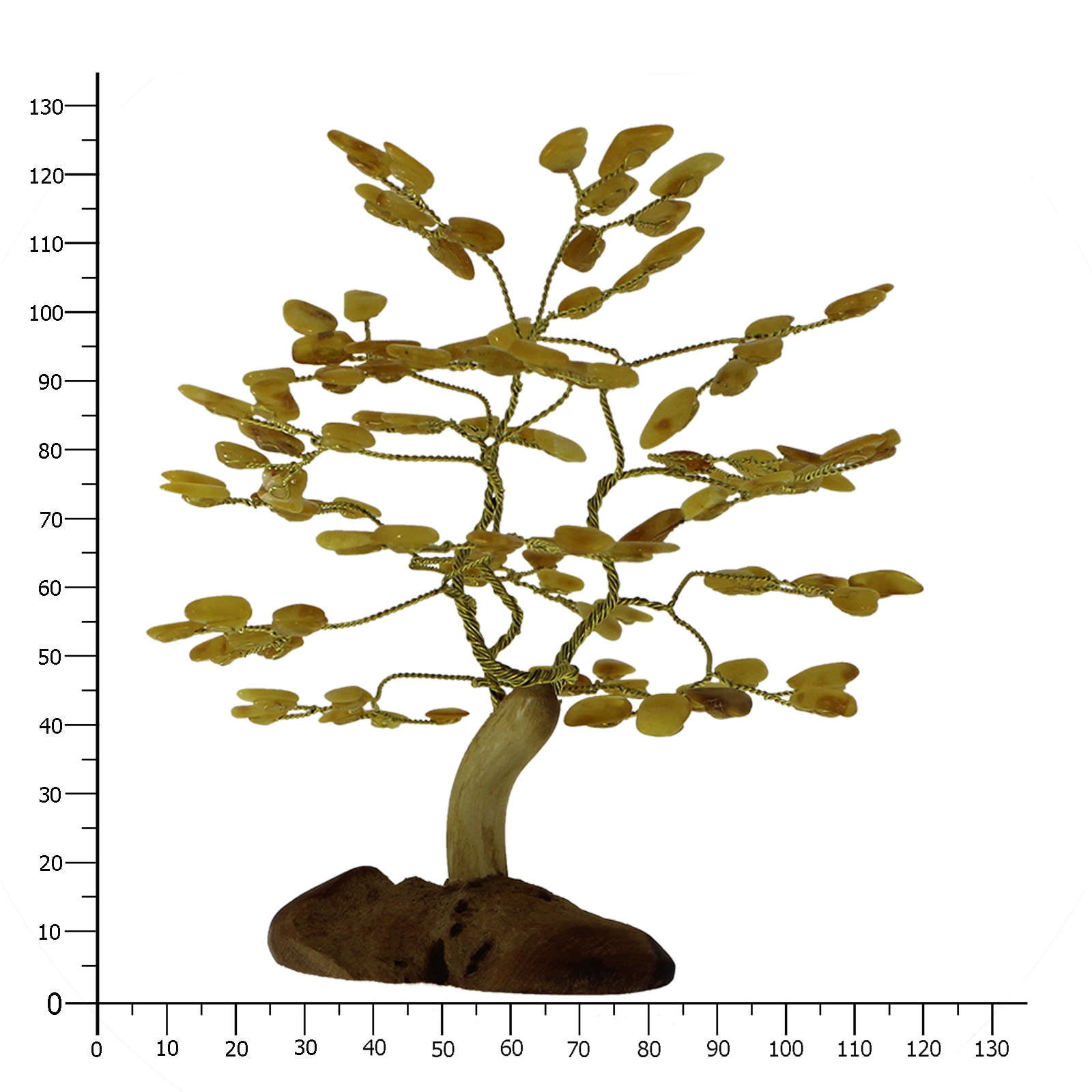OSTSEE-SCHMUCK Dekobaum »- 13 cm, 108 Bernsteine - Bernstein - ,«