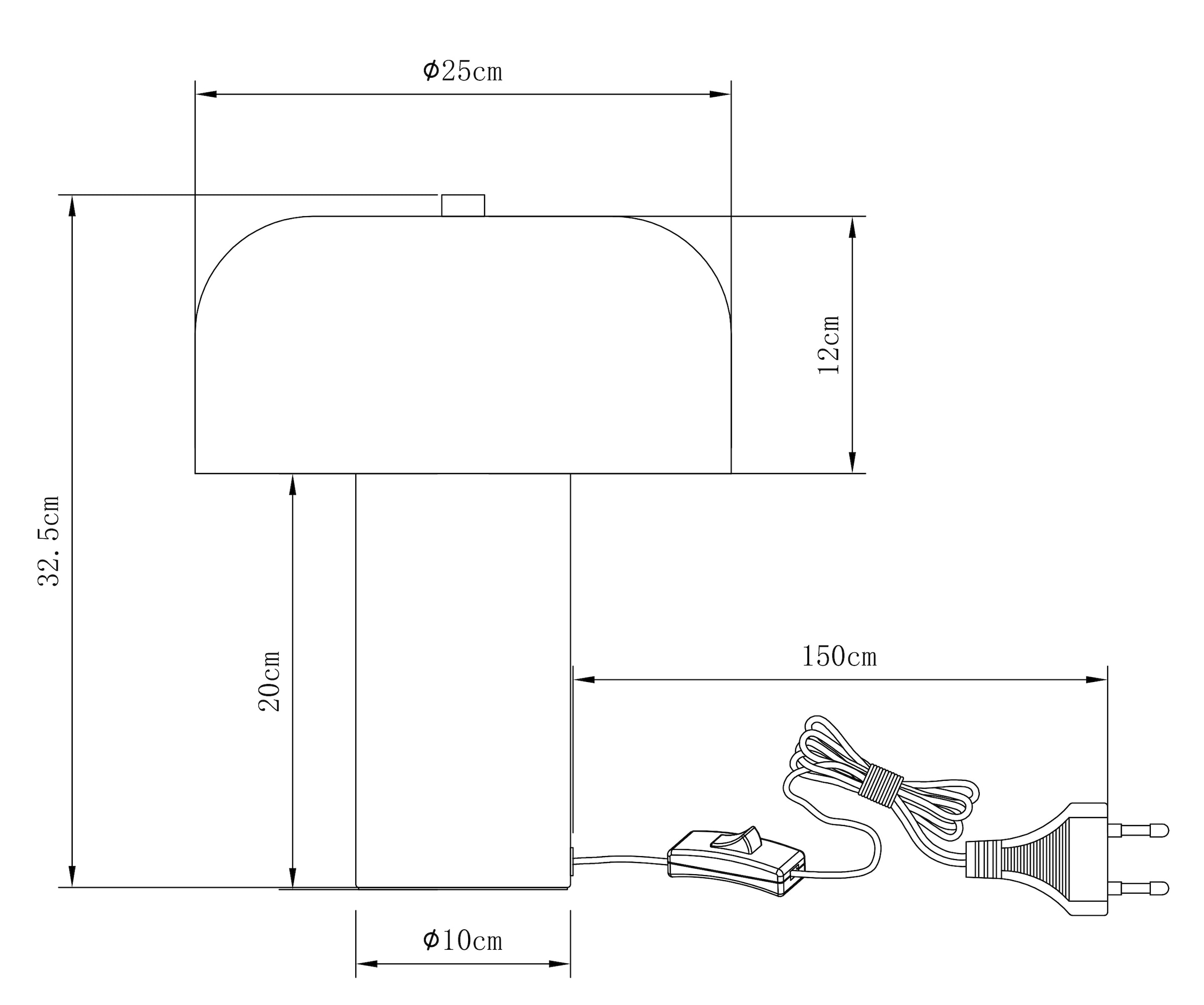 OTTO home Tischleuchte »Jorre - Pilzlampe« 1 Stk. zweifarbig - matt & glänzend, Pilzleuchte, Tischlampe, Pilzform, E14