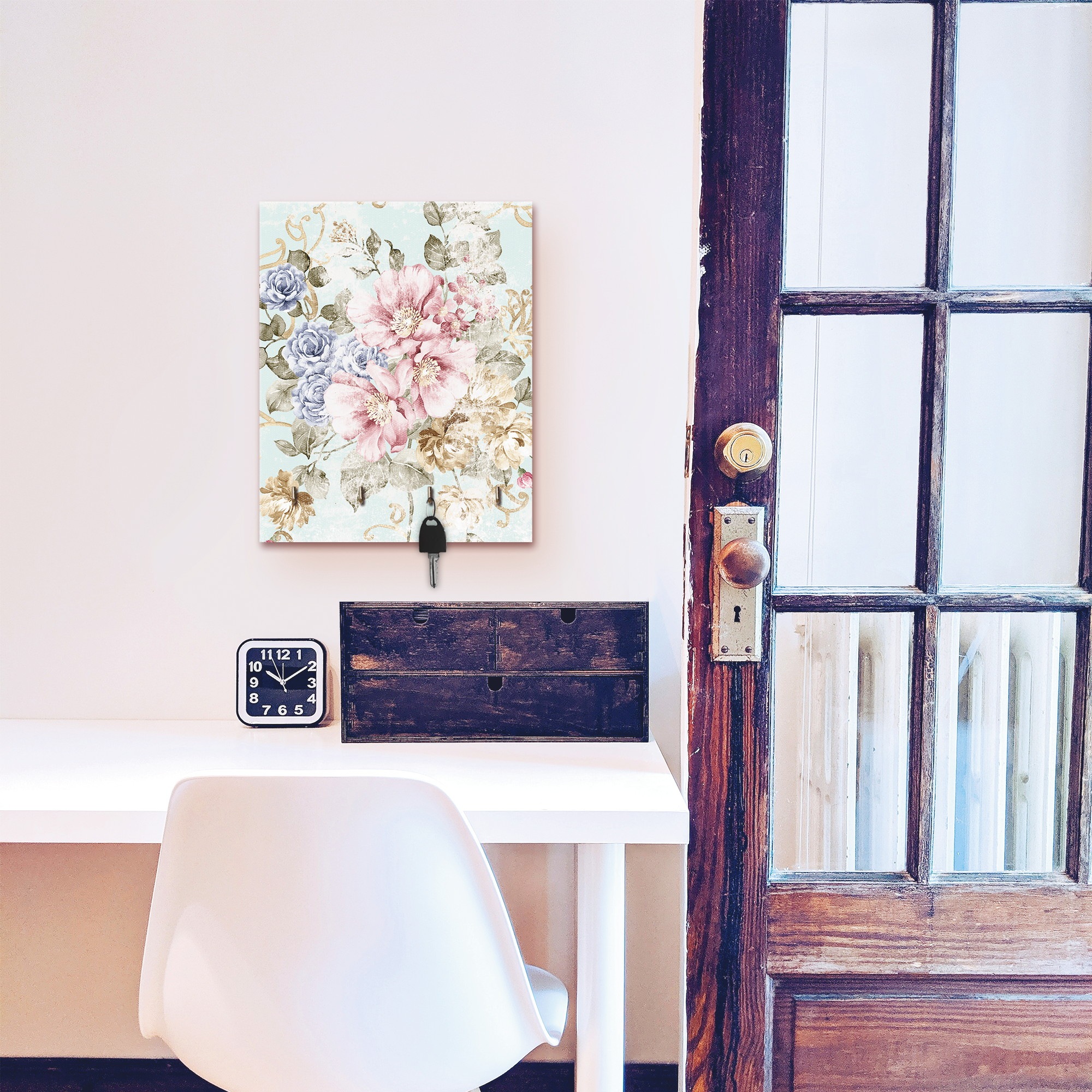 Artland Hakenleiste »Blumen mit nahtlosem Muster«, MDF