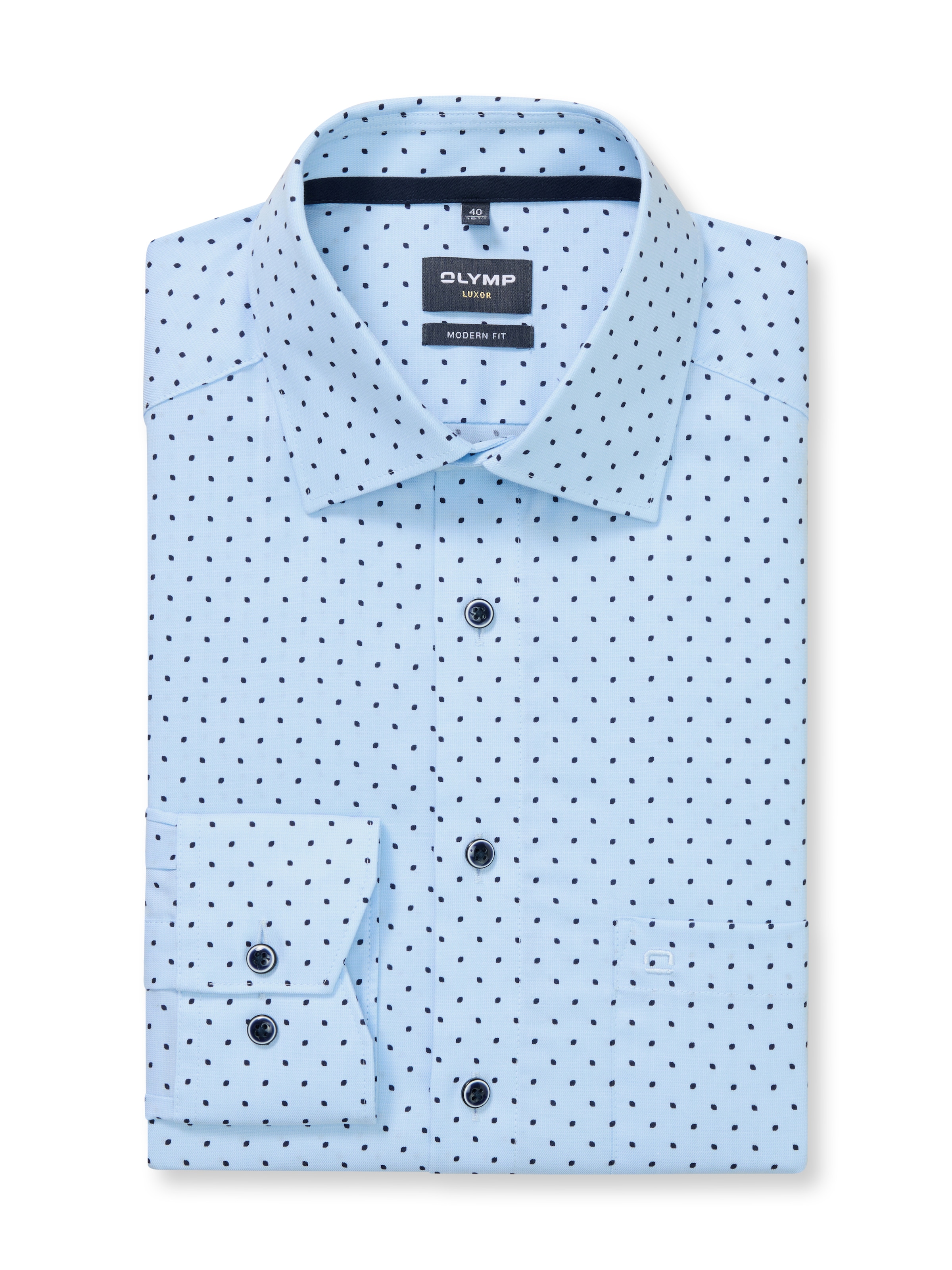 OLYMP Langarmhemd »Luxor« Businesshemd, modern fit, New-Kentkragen, extra langer Arm