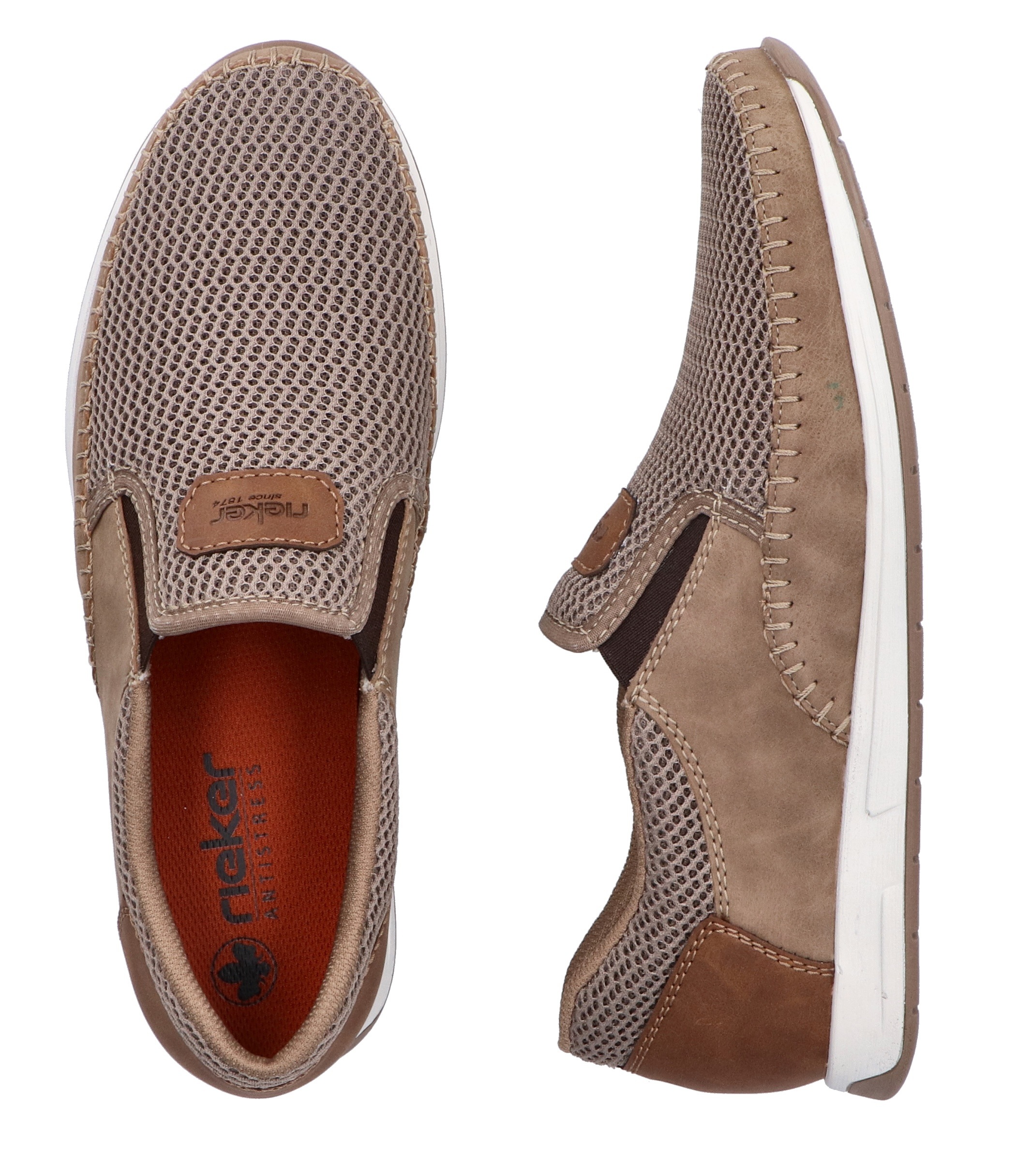 Rieker Slipper  Slip-on Sneaker, Schlupfschuh mit Stretcheinsätze