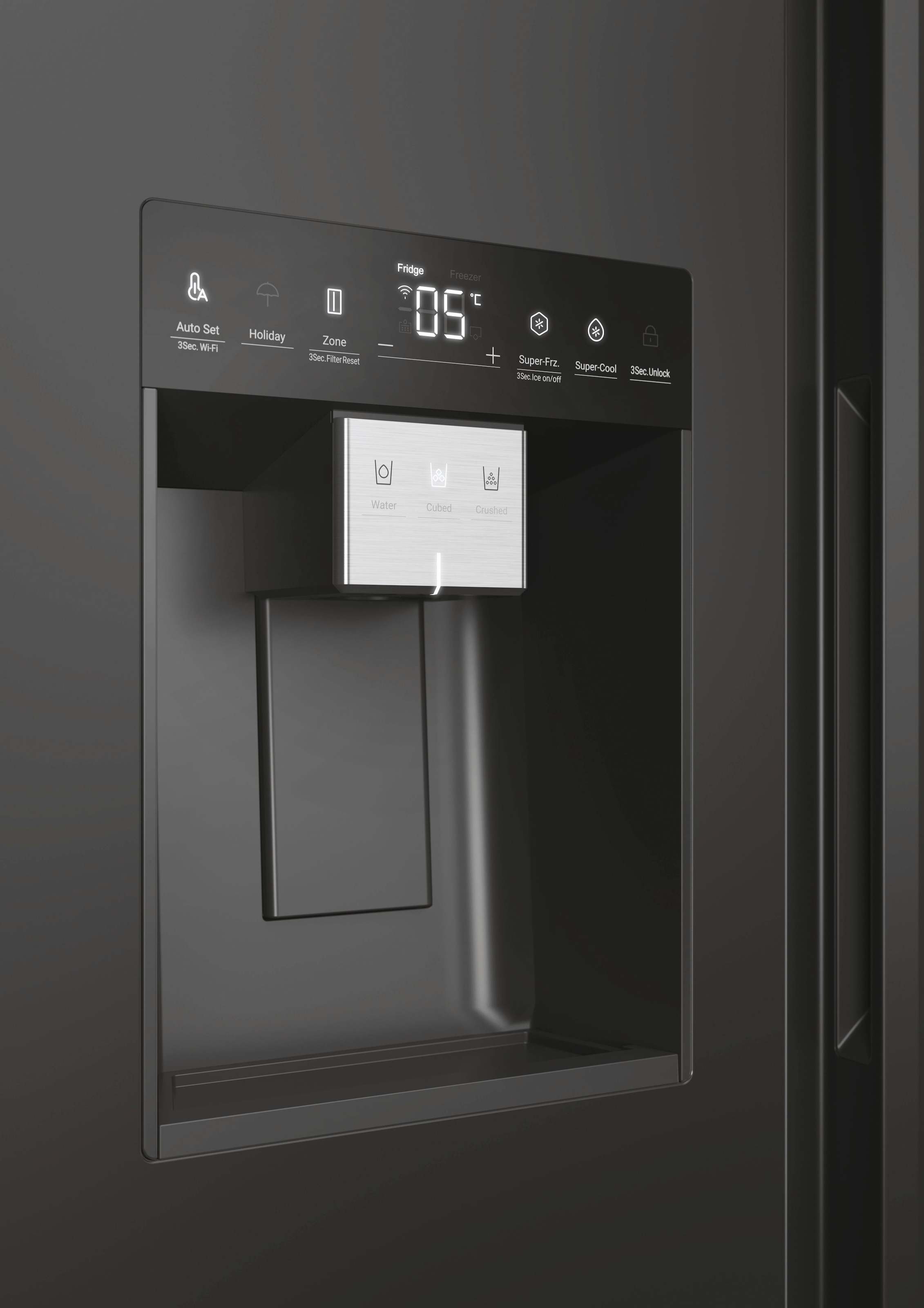 Haier Side-by-Side SBS SERIES 7 »HSW79F18DIPT«, 178 cm hoch, 91 cm breit, Nutzinhalt: 601 Liter, HumidityZone