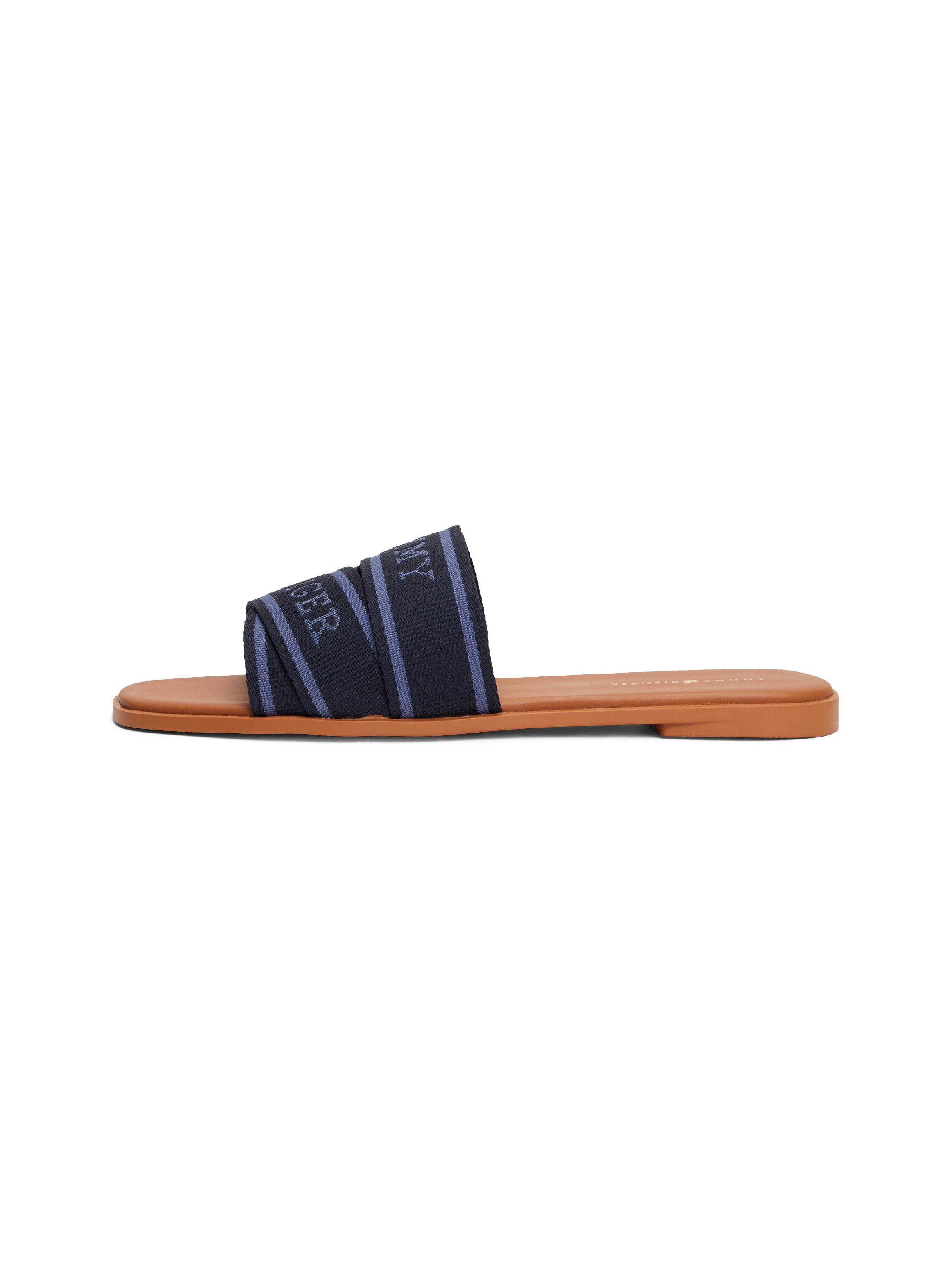 Tommy Hilfiger Pantolette »TOMMY HILFIGER WEBBING MULE«  , Blockabsatz, Sommerschuh, Bequemschuh, Flats mit Logoschriftzug