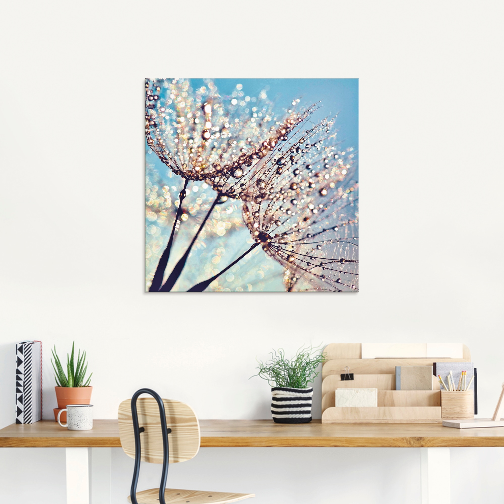 Artland Glasbild »Pusteblume Tröpfchenfänger«, Blumen, (1 St.), in verschiedenen Größen