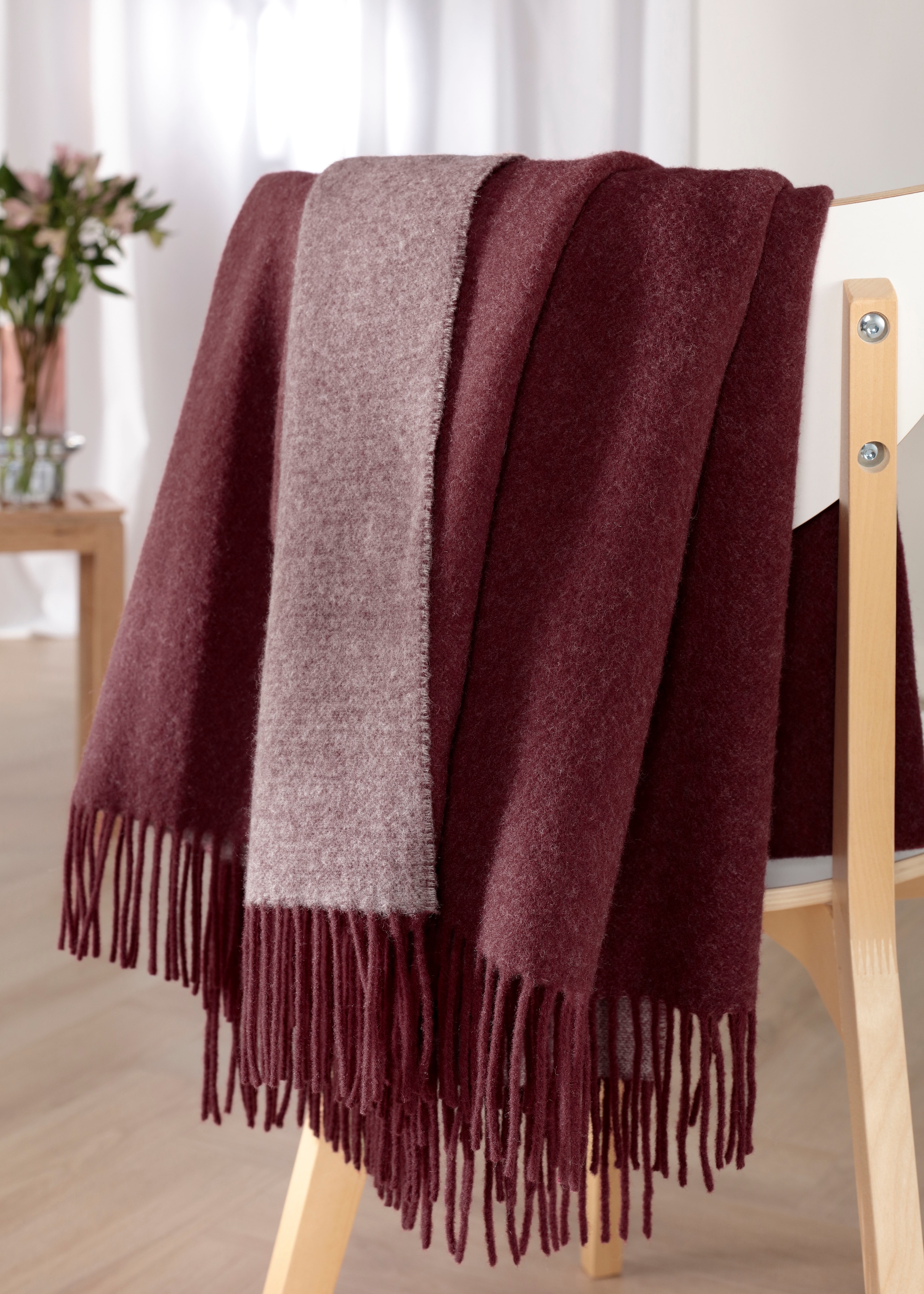 Biederlack Plaid »Cashmere-Plaid«, Plaid Soft Impression, Biederlack, im Doubleface-Look, Kuscheldecke