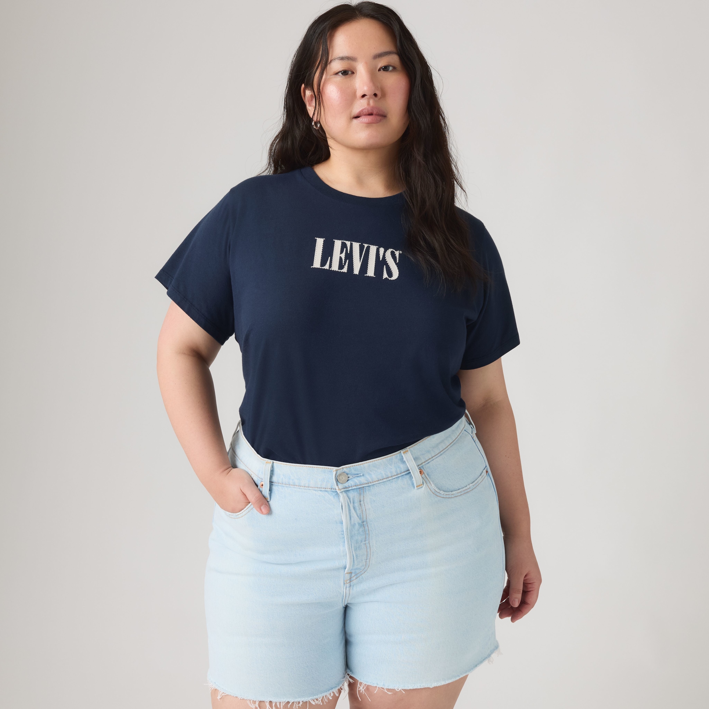 Levi's® Plus T-Shirt »PERFECT TEE« Figurumspielende Passform