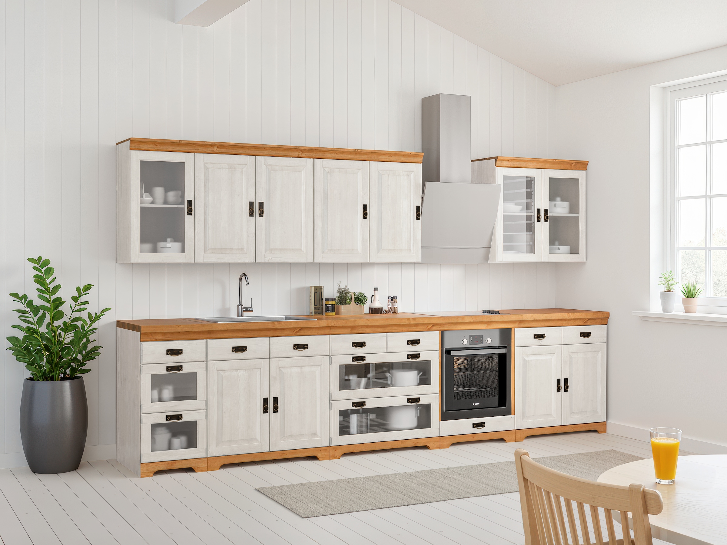 OTTO home Spülenschrank »Rügen« Breite 80 cm, Kiefer massiv, mit 2 Türen