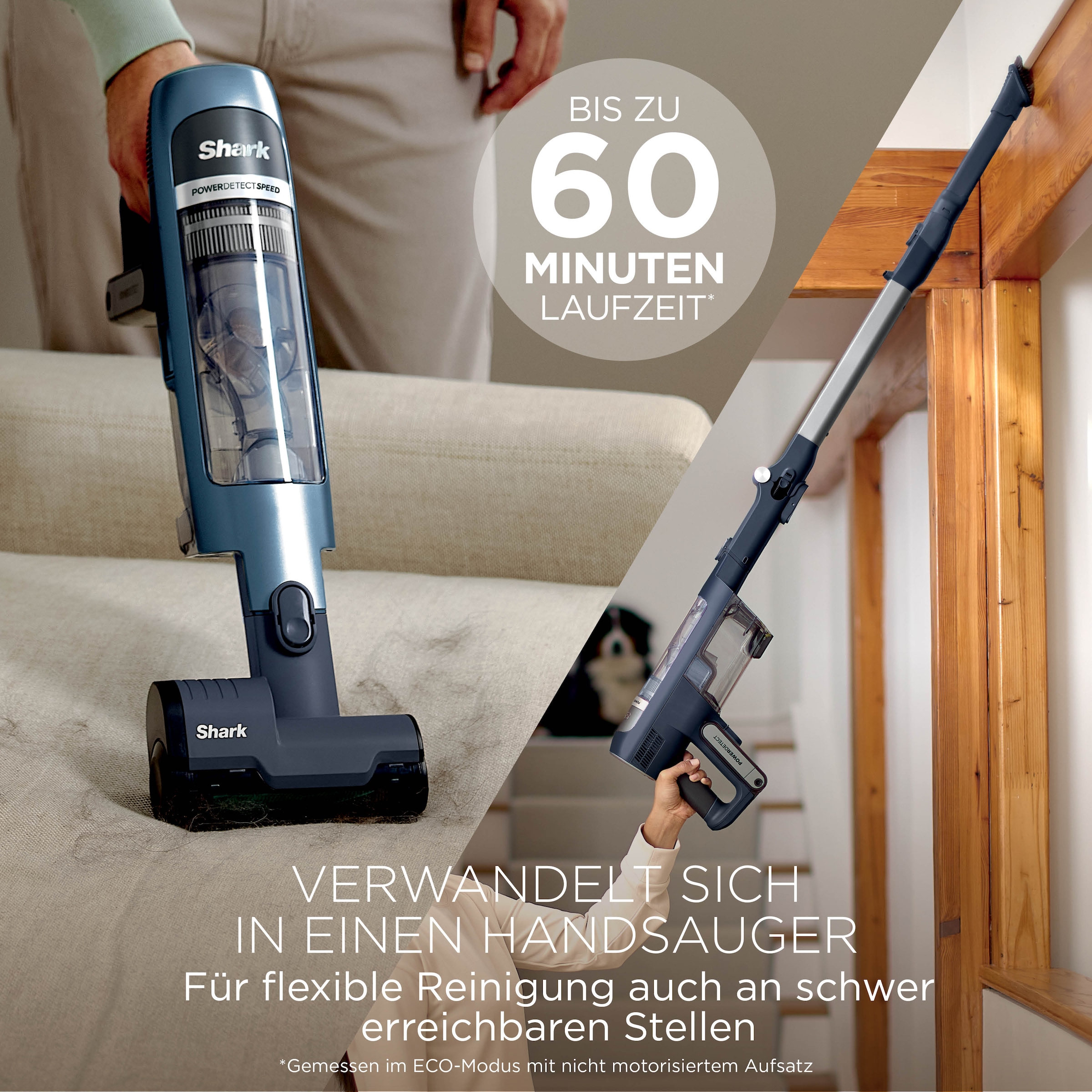 Shark Staubsauger-Akku »Shark PowerDetect Speed Luxe Collection Clean & Empty« 3.750 mAh 18,0 4 POWERDETECT-TECHNOLOGIEN, Selbstentleerende Ladestation: