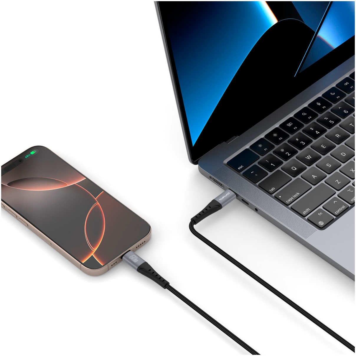 4smarts USB-Kabel »PrimeCord USB-C 60W«, USB Typ C-USB Typ C, 150,00 cm
