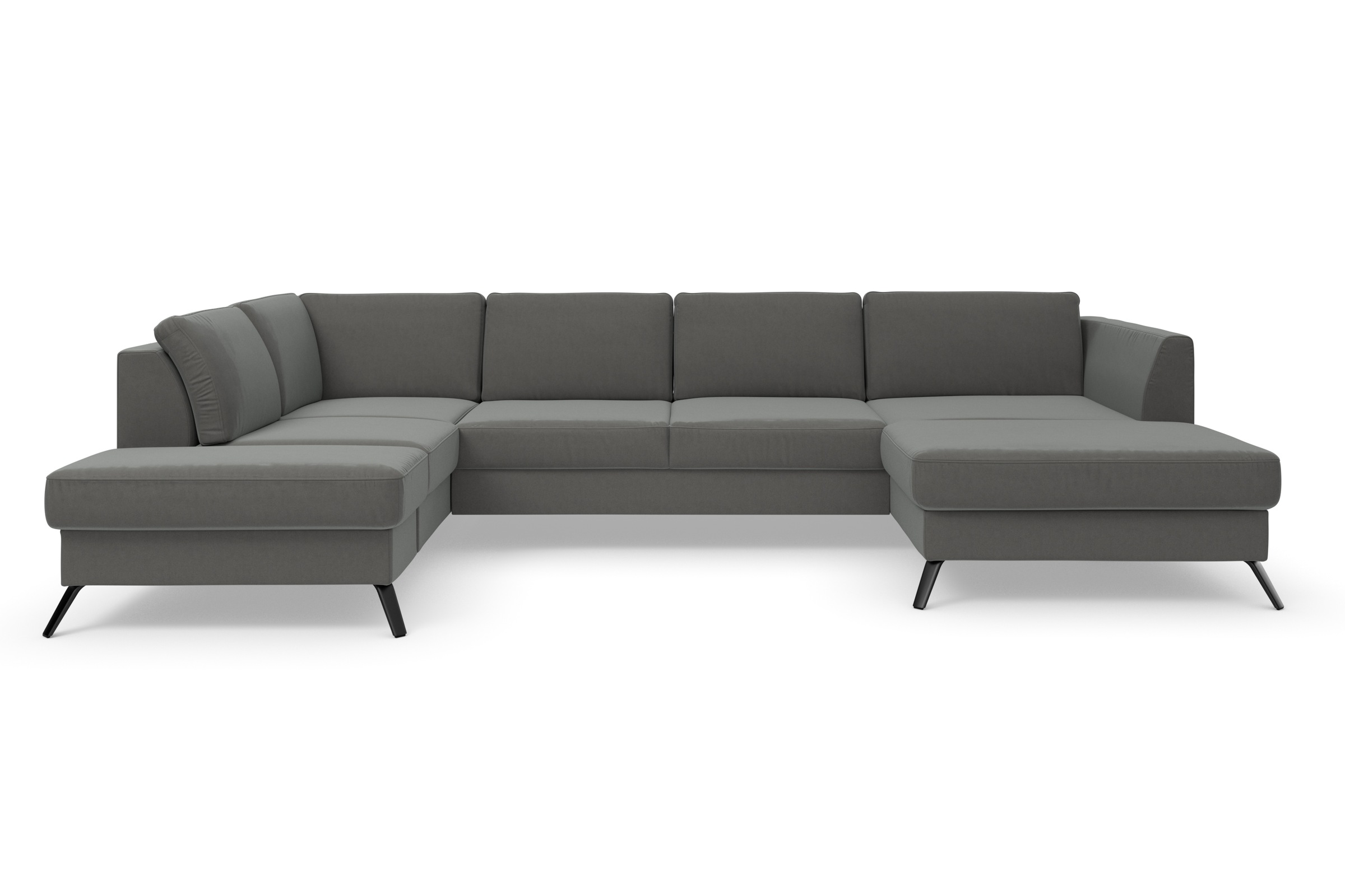 sit&more Wohnlandschaft »Olsen U-Form«, inklusive Sitztiefenverstellung, wahlweise mit Bettfunktion, 15cm hoch