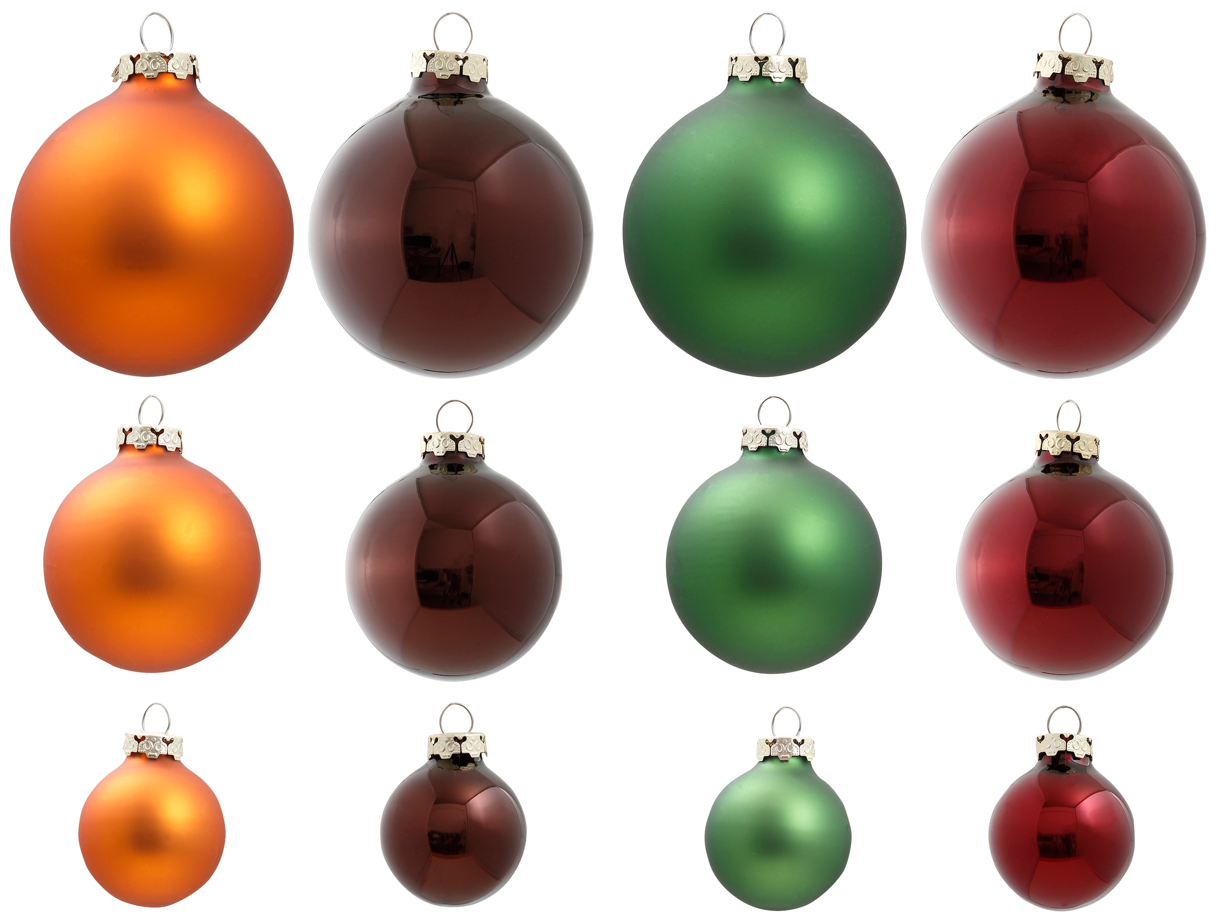 Thüringer Glasdesign Weihnachtsbaumkugel »Oh du Fröhliche, Weihnachtsdeko,  Christbaumschmuck«, (Set, 40 St.), Christbaumkugeln aus Glas, 40-teilig, Ø  4 cm, 6 cm, 8 cm bequem online kaufen