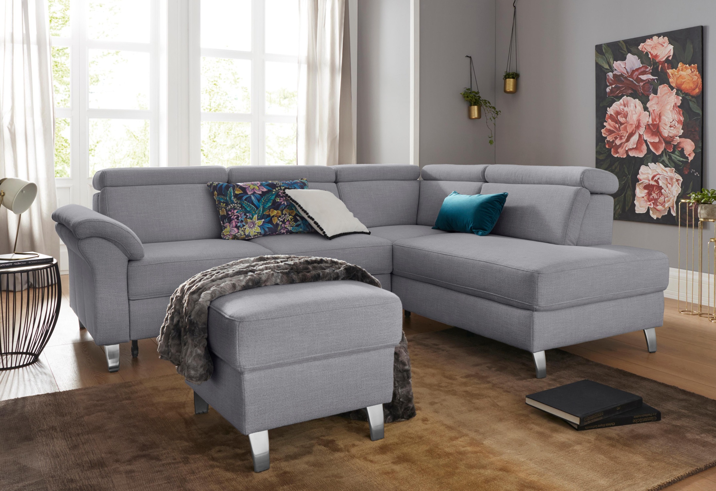 sit&more Ecksofa, inklusive Kopfteilverstellung, wahlweise mit Bettfunktion und Bettkasten