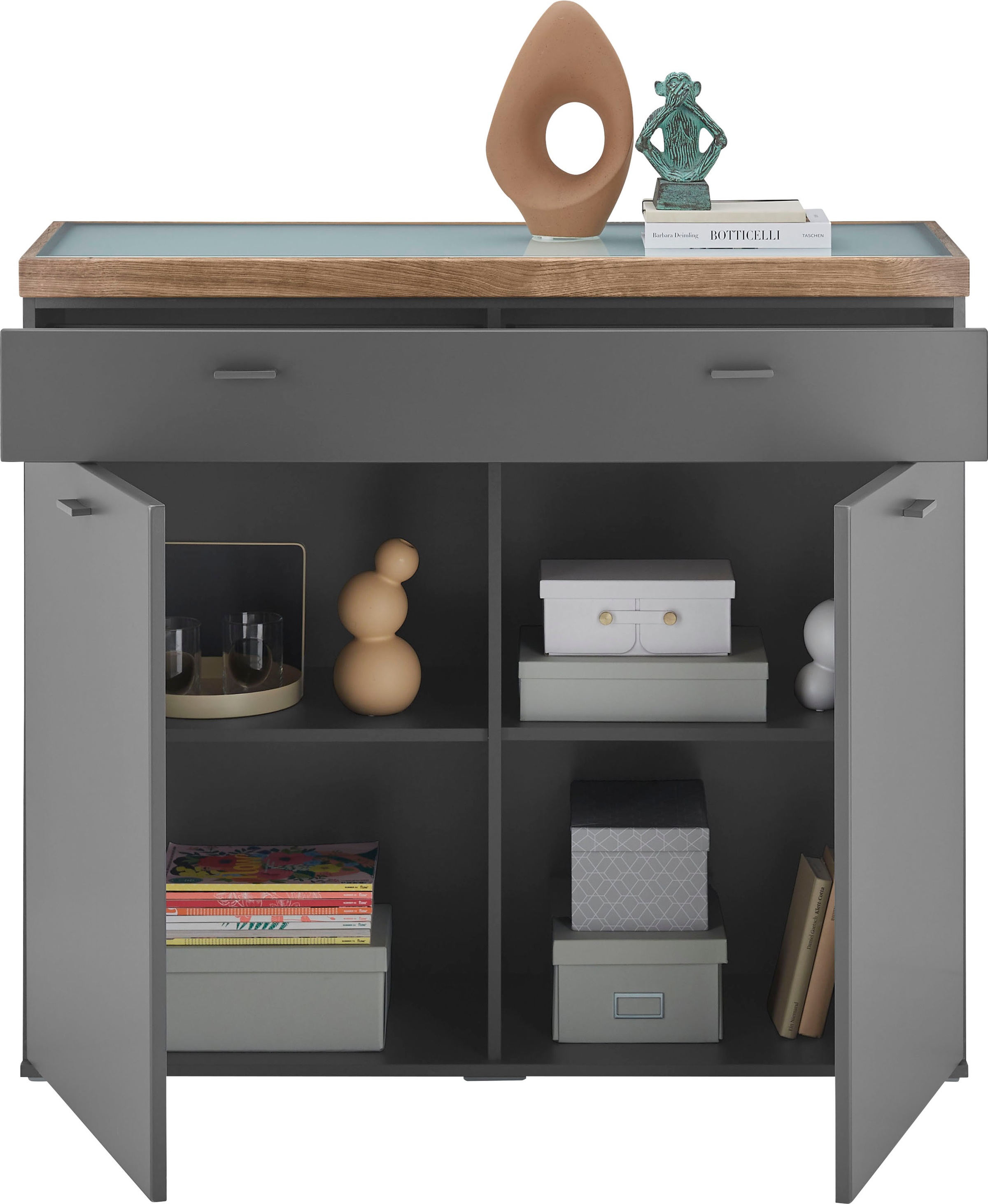set one by Musterring Sideboard »Lancaster Dielen«, inklusive LED-Beleuchtung, mit einem Schubkasten, Breite 121 cm