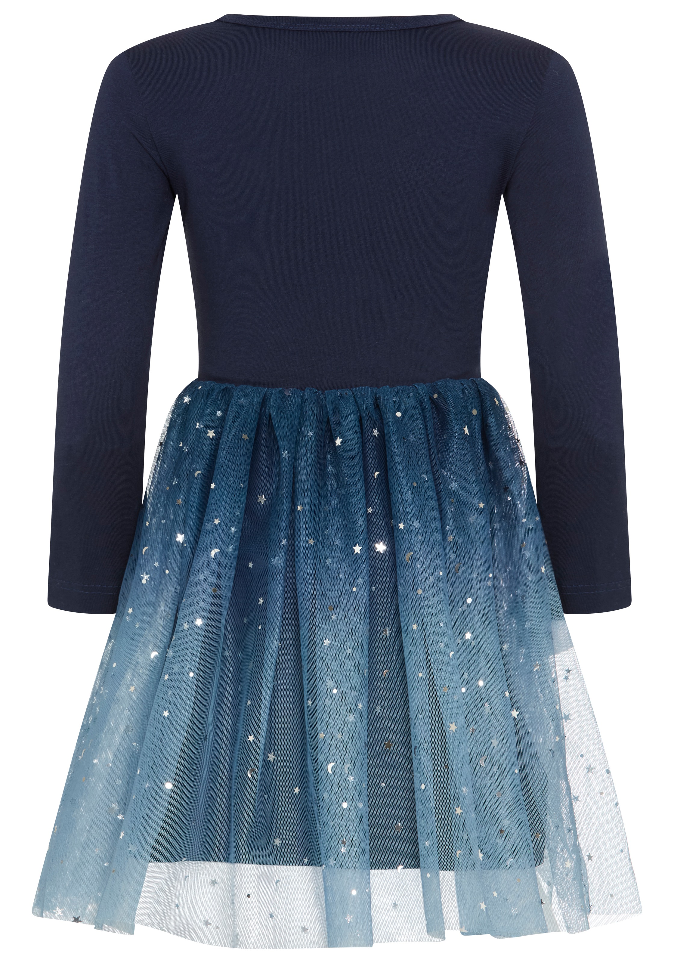 KIDSWORLD Jerseykleid »Festliches Tüll-Kleid mit Farbverlauf für kleine Mädchen« Tüllkleid für besondere Anlässe, modischer Farbverlauf und Glitzer
