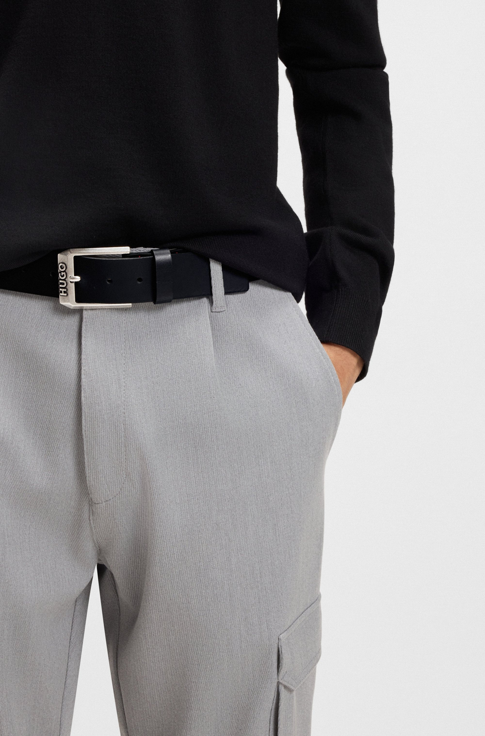 HUGO Ledergürtel »Gelio Sz40« mit Markenlabel von HUGO