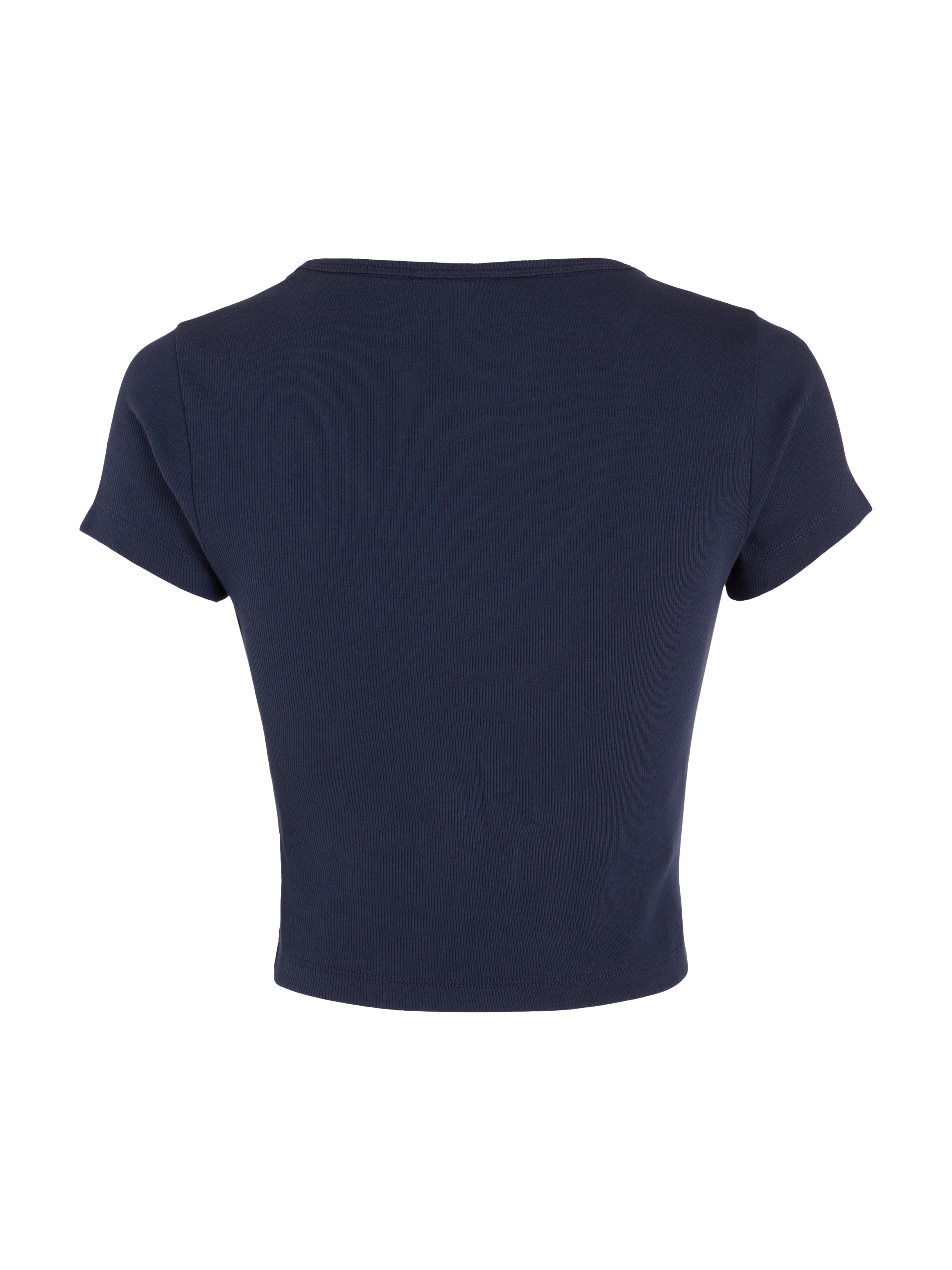 Tommy Jeans T-Shirt »TJW BBY CRP ESSENTIAL RIB V SS«, in Rippoptik