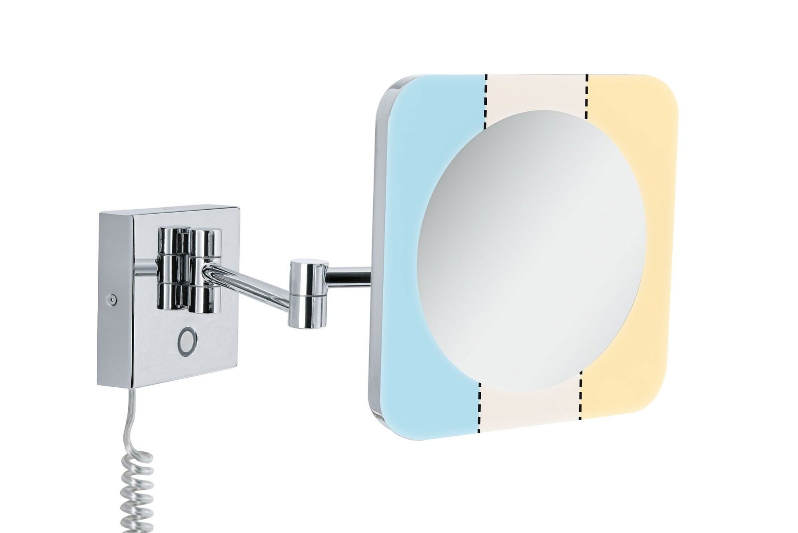 Paulmann LED Wandleuchte »Jora IP44 White Switch 60lm 230V 3,3W Chrom, Weiß, Spiegel«, 1 flammig, Kosmetikspiegel