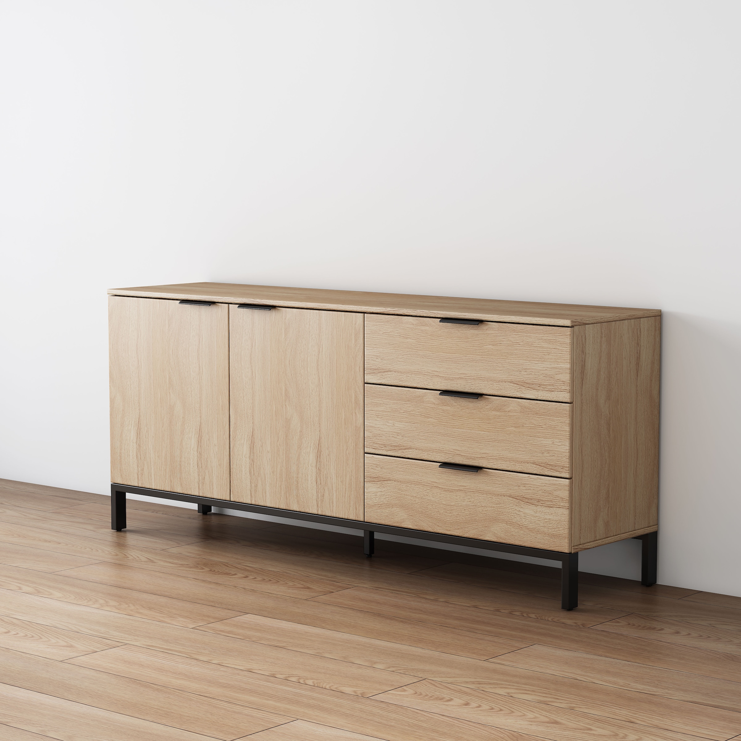 OTTO home Sideboard »Jorinde« Melaminoberfläche, flexibler Stauraum und robustes Metallgestell
