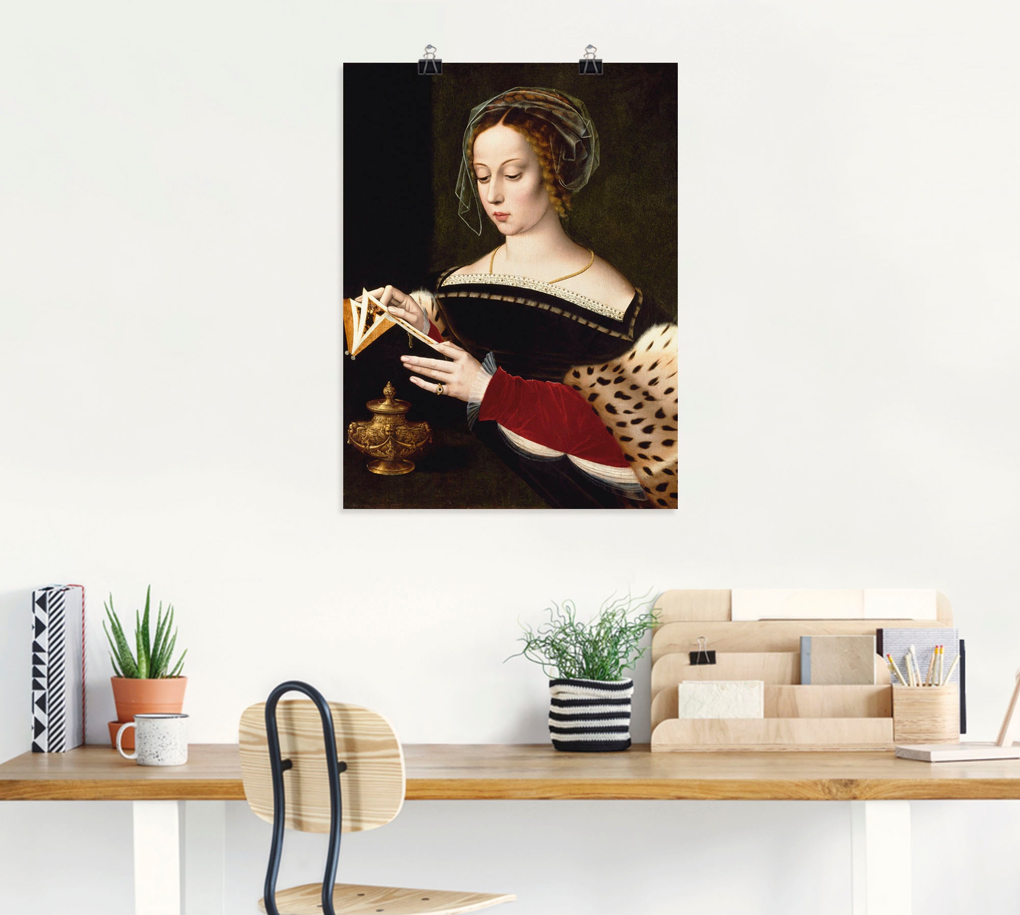Poster Wandbild lesende »Die Artland Rechnung Wandaufkleber Portrait, Alubild, versch. als St.), Maria kaufen Größen auf in Magdalena«, (1 oder Leinwandbild,
