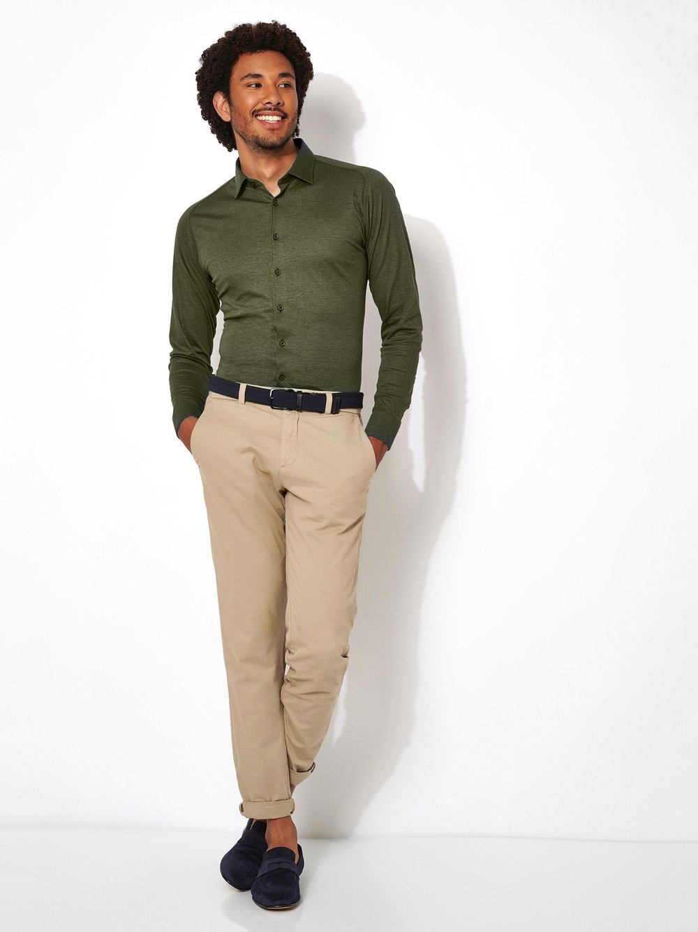 DESOTO Langarmhemd »Jerseyhemd Casual Kent«