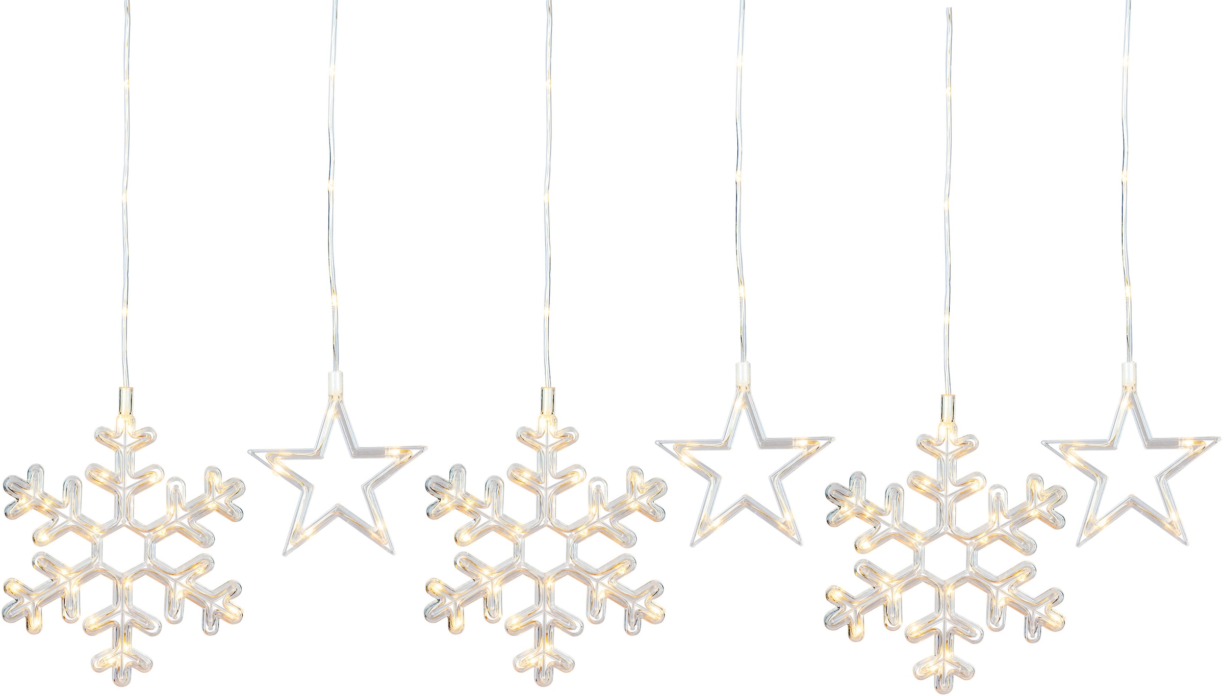Star-Max LED-Lichtervorhang Motiven, mit Schneeflocken Outdoor LEDs, 200 In- St.-flammig, auf aussen«, 200 »Weihnachtsdeko und Sternen kaufen Raten und