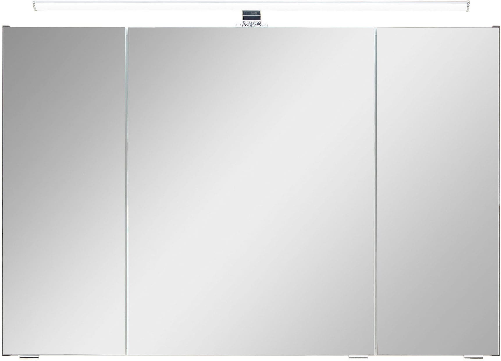 Saphir Badmöbel-Set »Quickset 945 4-teilig, Keramik-Waschtisch mit LED-Spiegelschrank«, (5 St.), Unterschrank, Midischrank, 7 Türen, 5 Schubladen, inkl. Türdämpfer