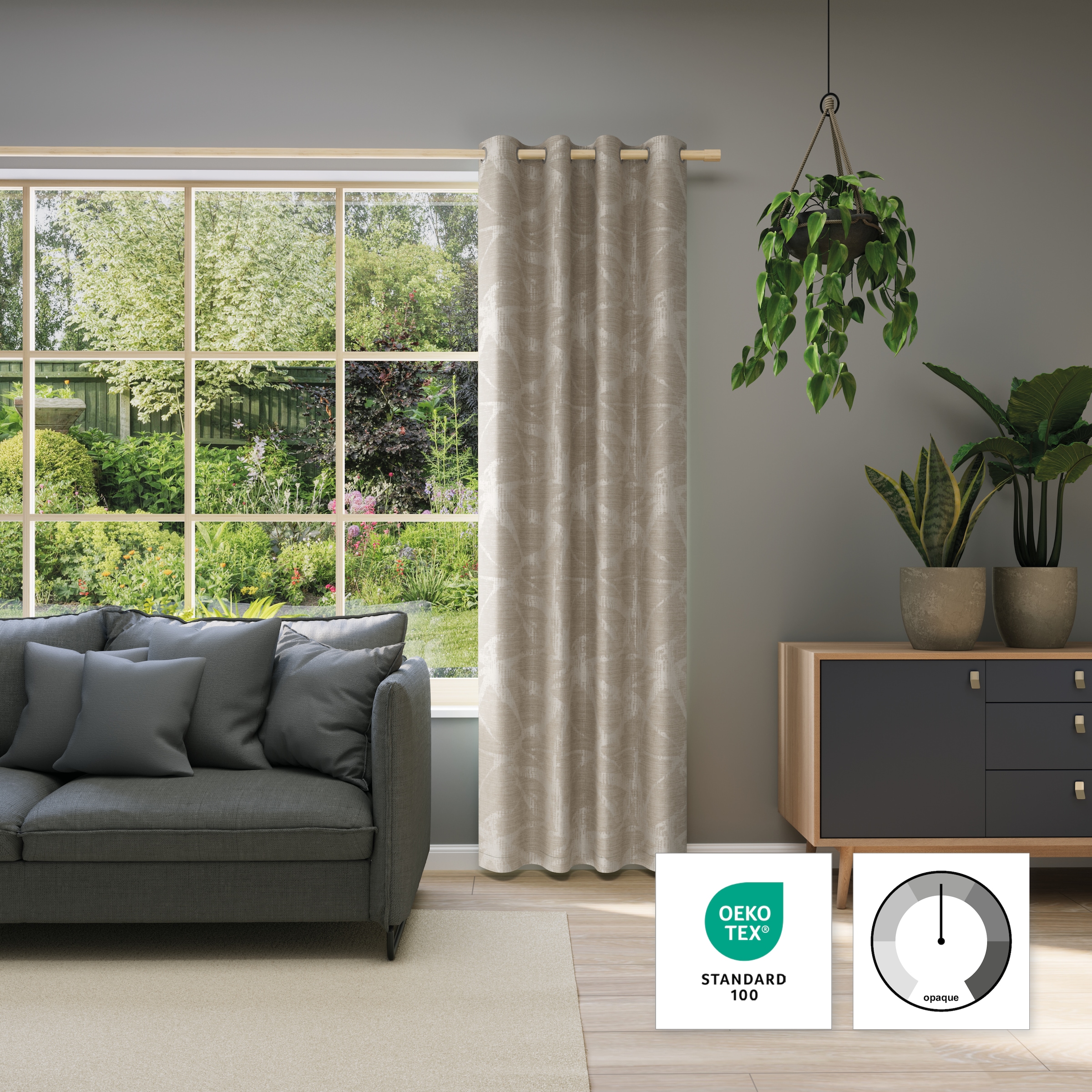 Neutex for you! Vorhang »BELUGA« Ösen 1 Stk. tlg. Jacquard mit Allover-Design