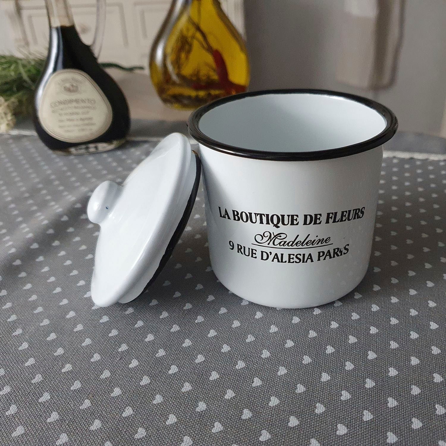 Ambiente Haus Dose »Behälter mit Deckel aus Emaille«, (1 St.)
