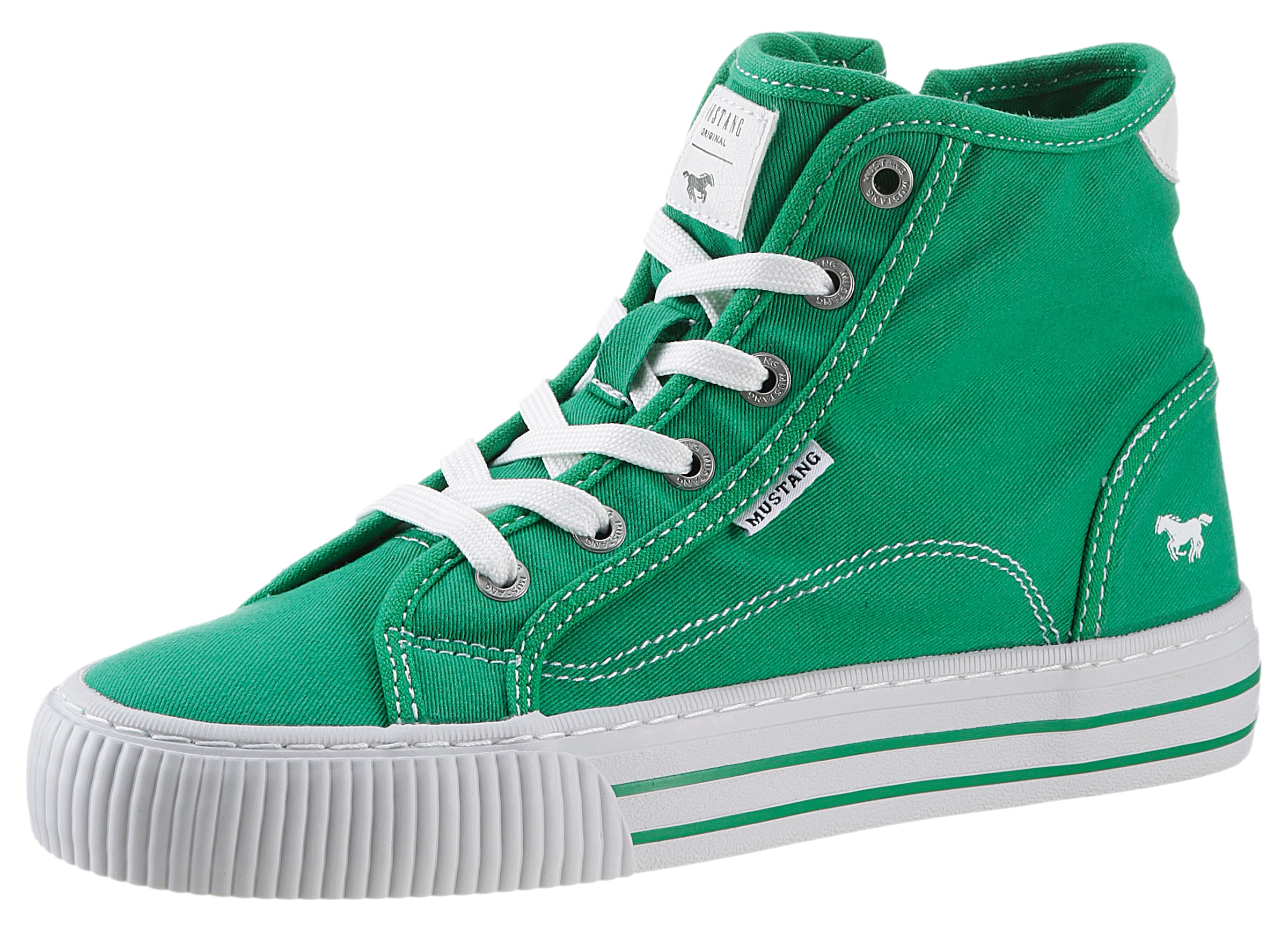 Mustang Shoes Schnürboots »High-Top-Sneaker, Freizeitschuh,«, Plateau, High Top-Sneaker, Freizeitschuh mit Innenreißverschluss