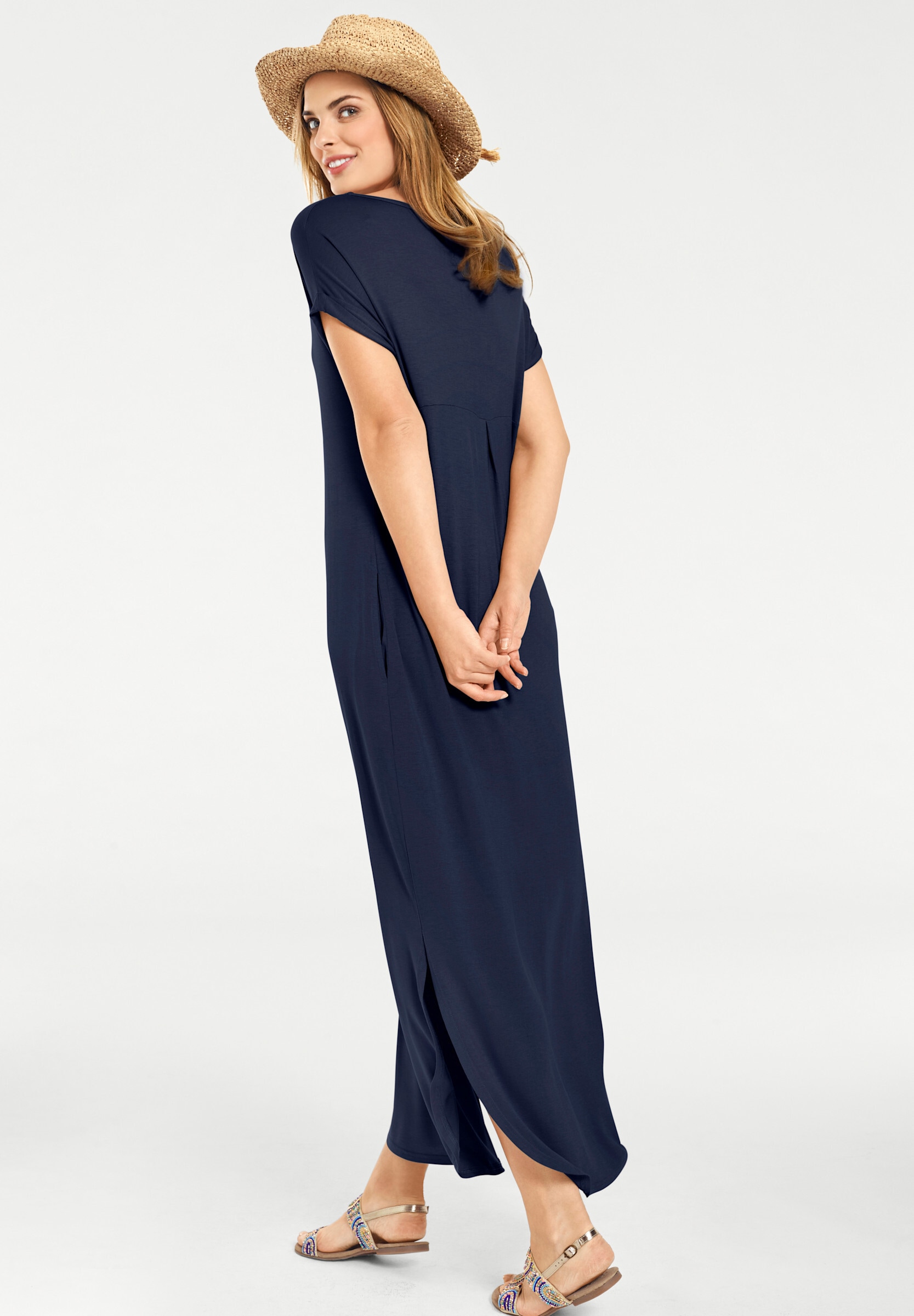 heine Jerseykleid »Shirtkleid Maxikleid mit seitlichen Taschen« Eingrifftasche