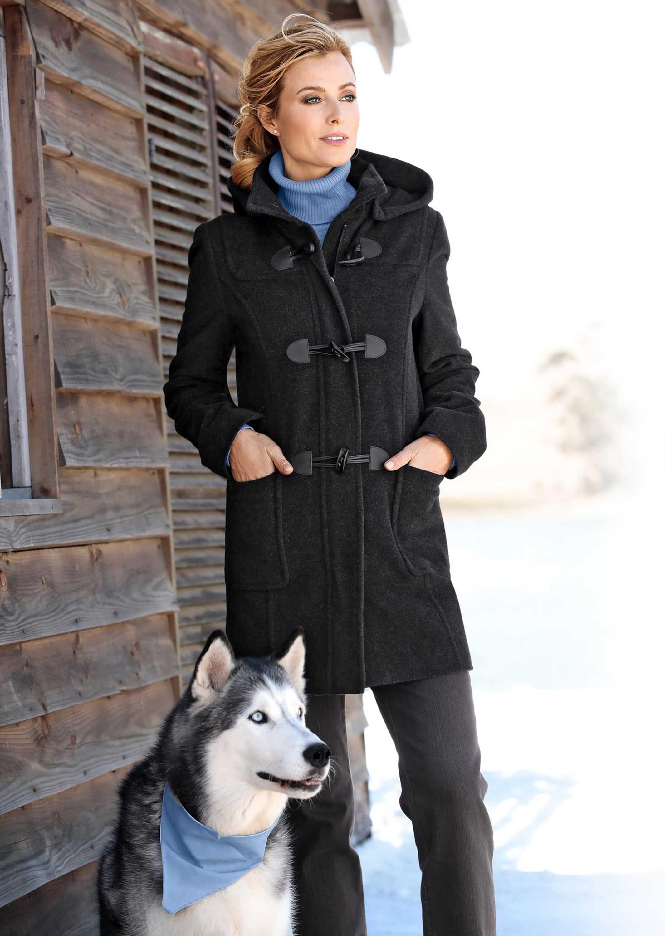 GOLDNER Langmantel »Woll-Dufflecoat mit Kaschmirwolle«