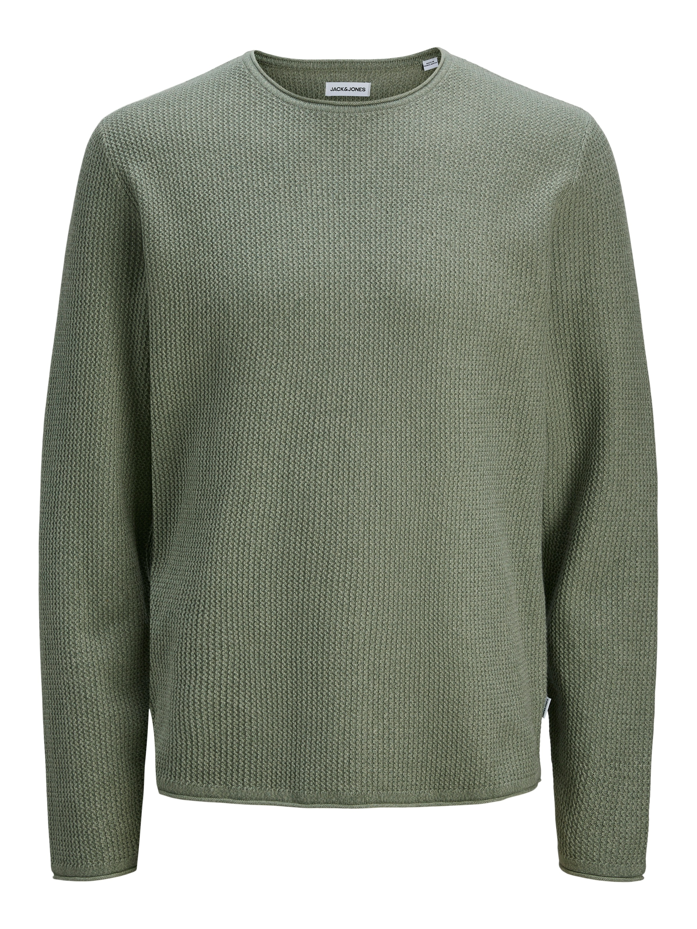 Jack & Jones Rundhalspullover »JJECOOPER KNIT CREW NECK NOOS«, in Strick Optik