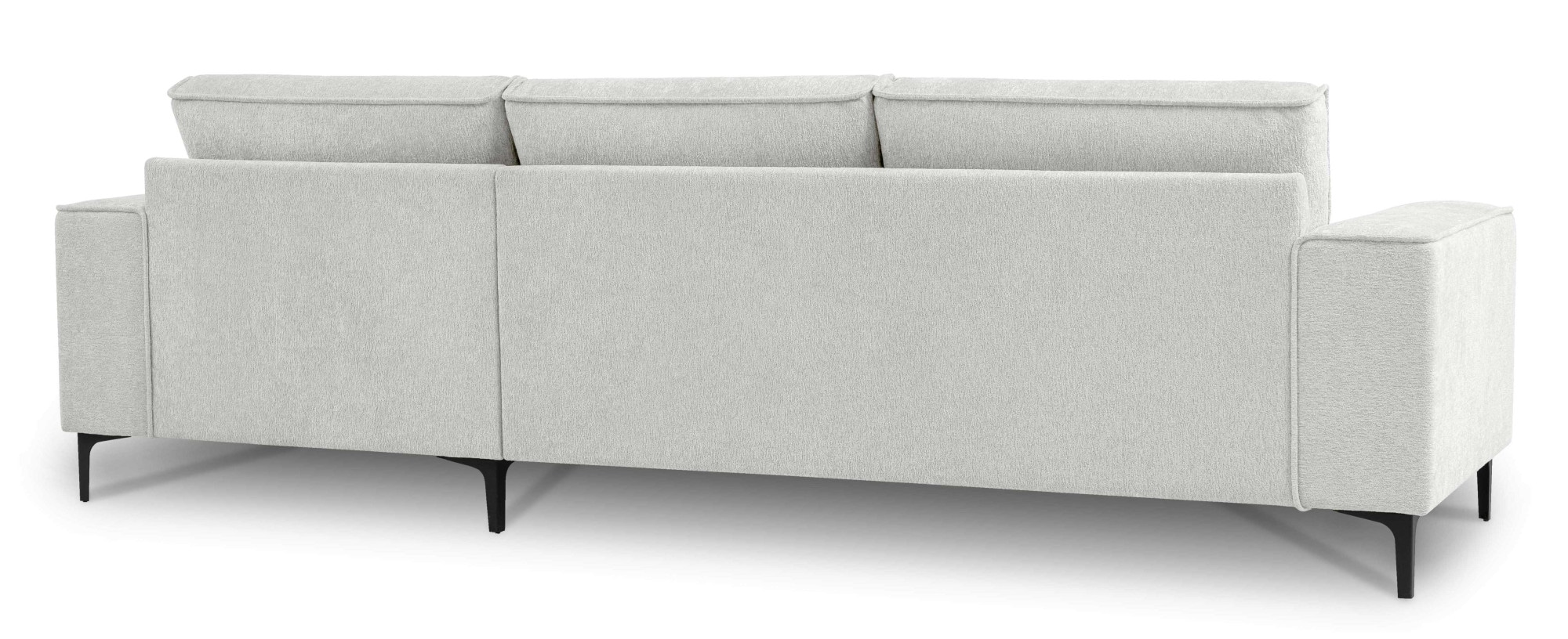 OTTO home Ecksofa »OLAND Struktur L-Form, B: 280 cm, Skandi-Design« L-Form, 280 cm, Wellenunterfederung, Skandi-Design, Metallfüße