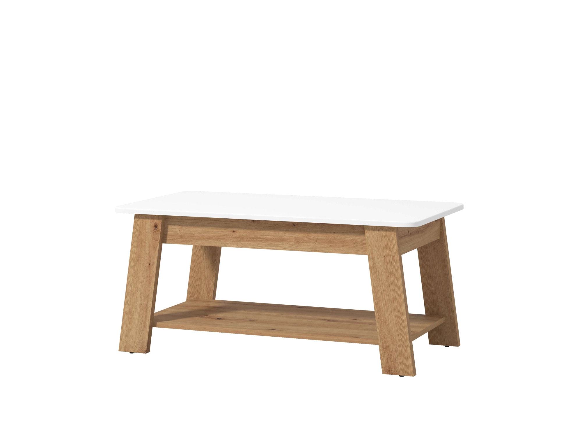 Home affaire Couchtisch »Piave Kaffeetisch, 101 cm, in trendigen Farben, modern«, mit Ablage, rechteckig, Artisan Eiche, ideal für kleine Räume