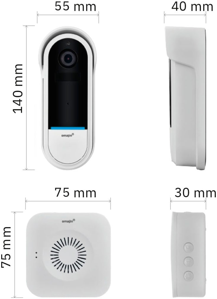 Omajin by Netatmo Überwachungskamera »Kabellose Videotürklingel OVD-01-EU«, Außenbereich