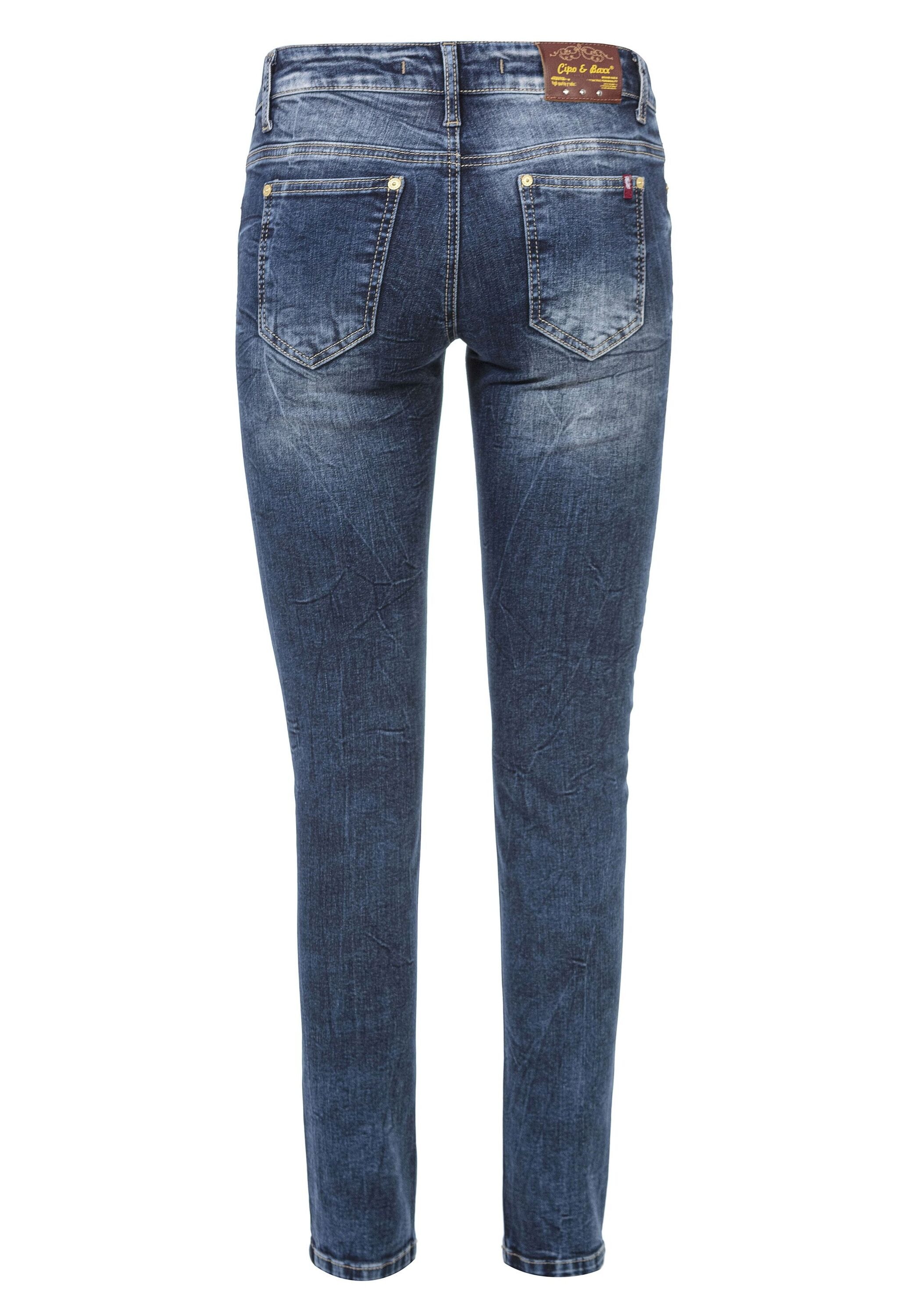 Cipo & Baxx Slim-fit-Jeans »Cipo & Baxx Jeans« Mit cooler Used-Waschung, WD461