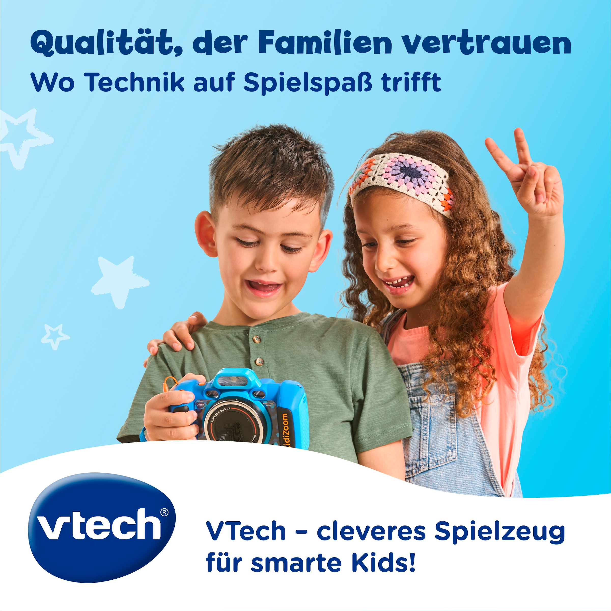 Vtech® Kinderkamera »KidiZoom Duo FX blau« , inkl. inkluisve Kopfhörer
