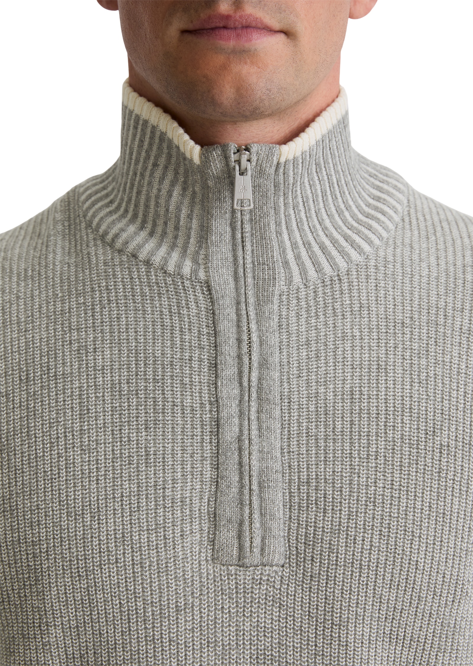 Marc O'Polo Troyer lässiger Bi-Color-Effekt