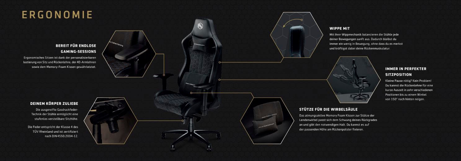 Joule Performance Gaming-Stuhl »Alcantara«, WERTIGES ECHTLEDER