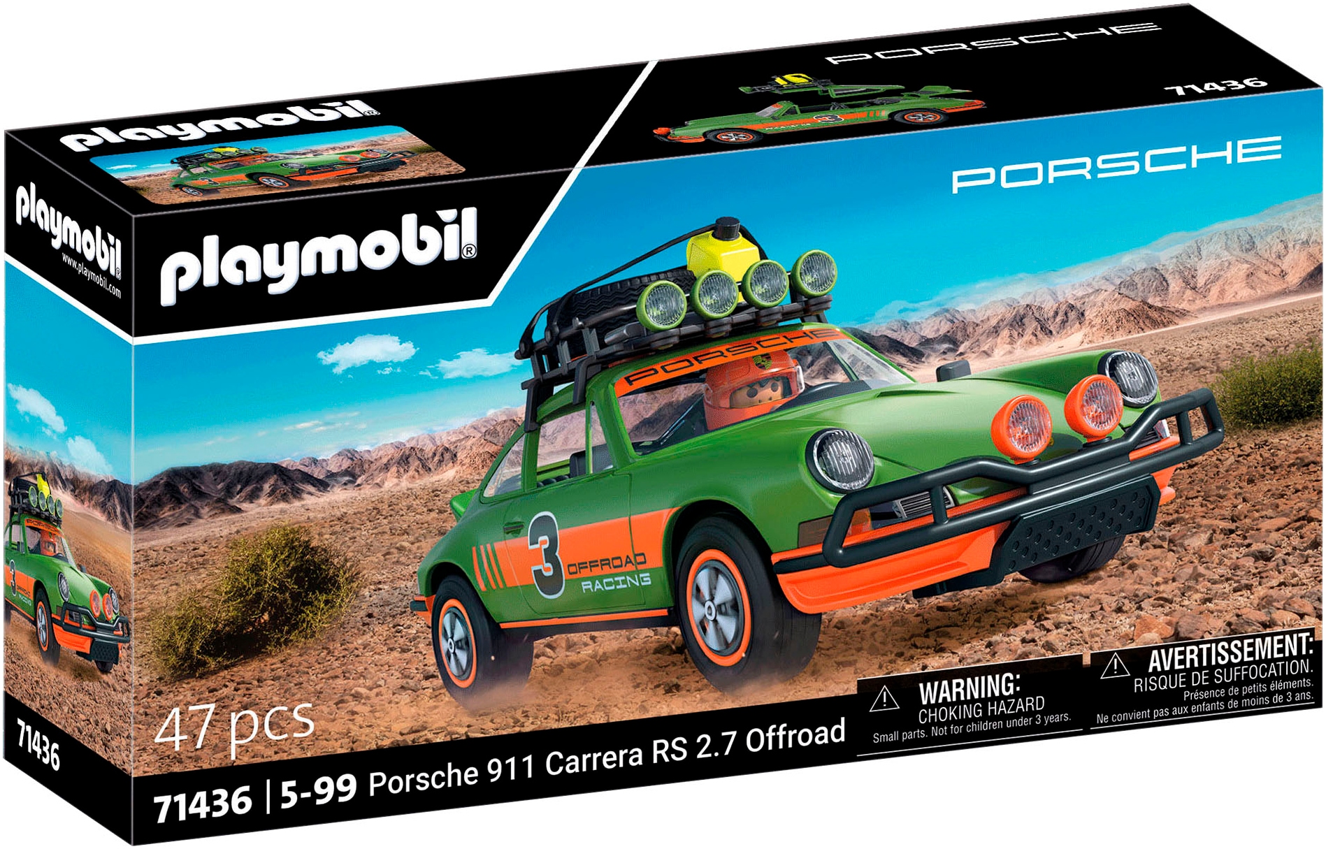 Playmobil® Konstruktions-Spielset »Porsche 911 Carrera RS 2.7 Offroad  (71436), Cars« Made in Germany