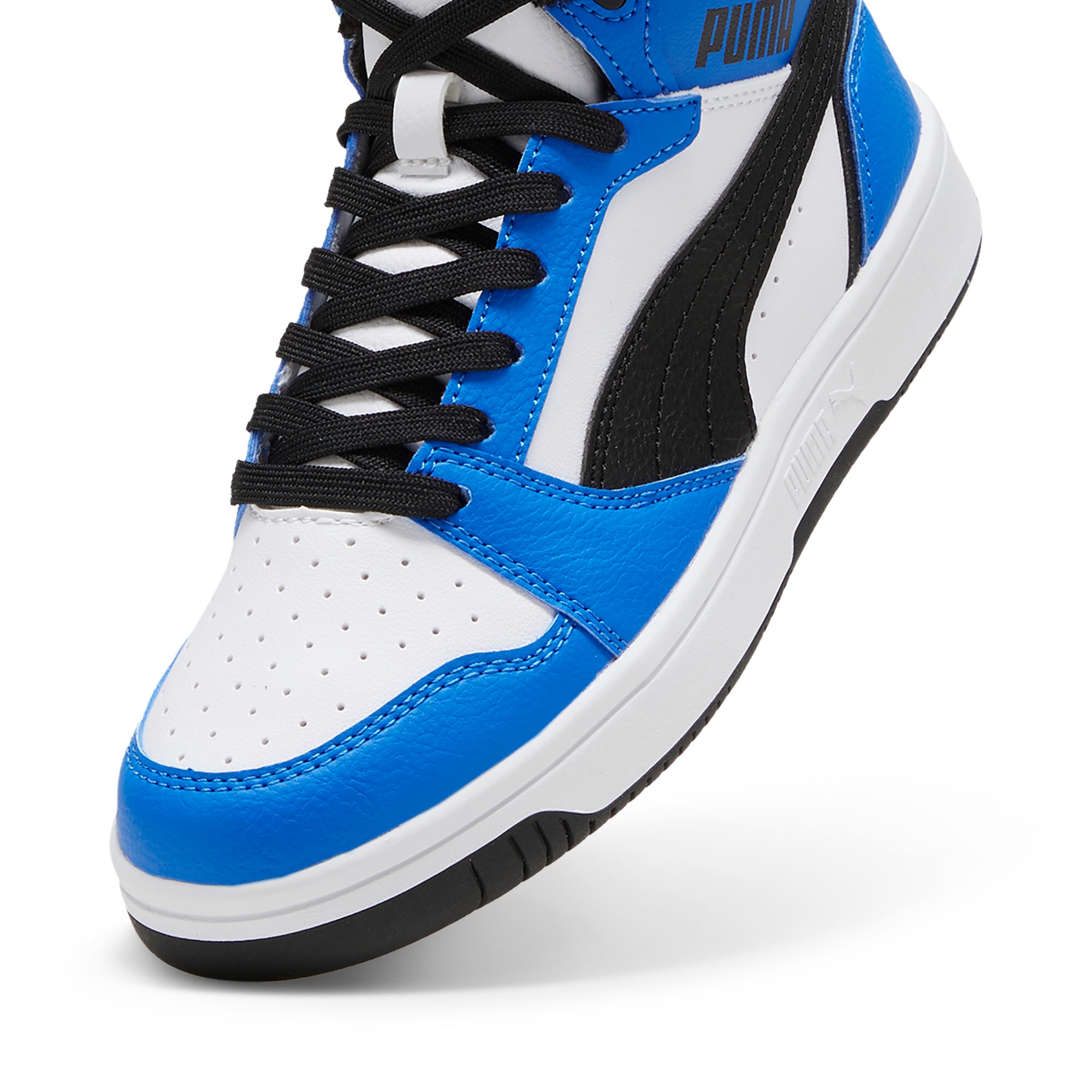 PUMA Sneaker »REBOUND V6 MID JR«  knöchelhoch, retro-inspiriertes Design, mit SOFTFOAM+ Dämpfung