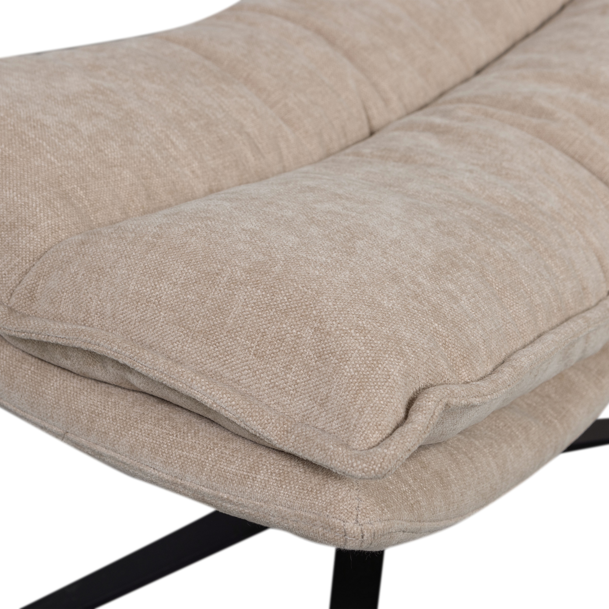 WOOOD Drehsessel »Kube mit Drehmechanismus inkl. Hocker B 74 x T 89 x H 100 cm« Hohe Verschleißfestigkeit, Newt-Chenillebezug, Tragkraft 120 kg