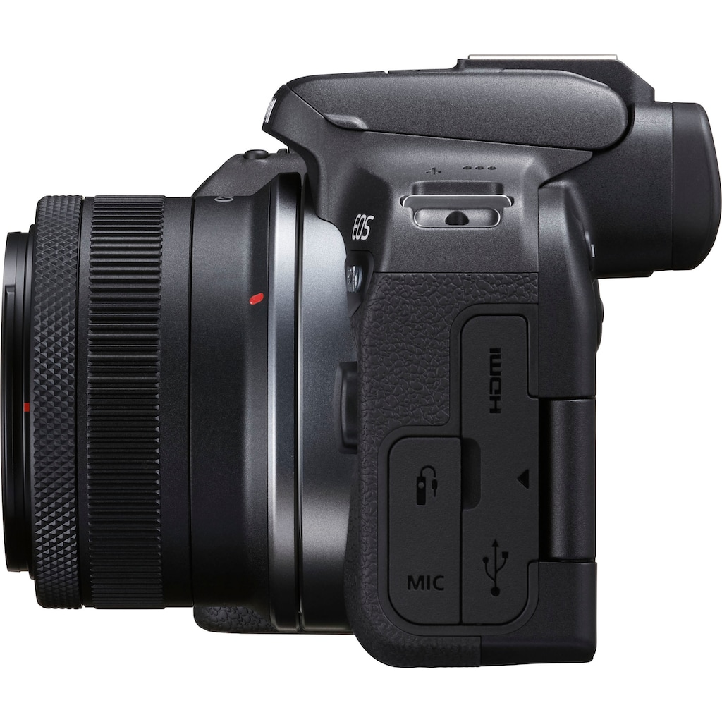 Canon Systemkamera »EOS R10 + RF-S 18-45mm F4.5-6.3 IS STM + Bajonettadapter EF-EOS R«, RF-S 18-45mm F4.5-6.3 IS STM, 24,2 MP, Bluetooth-WLAN