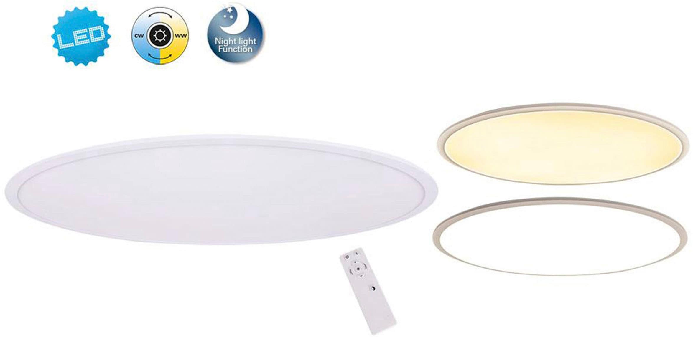 näve LED Deckenleuchte »Pesaro«, 1 flammig-flammig, oval, dimmbar Nachtlichtfunktion... kaufen
