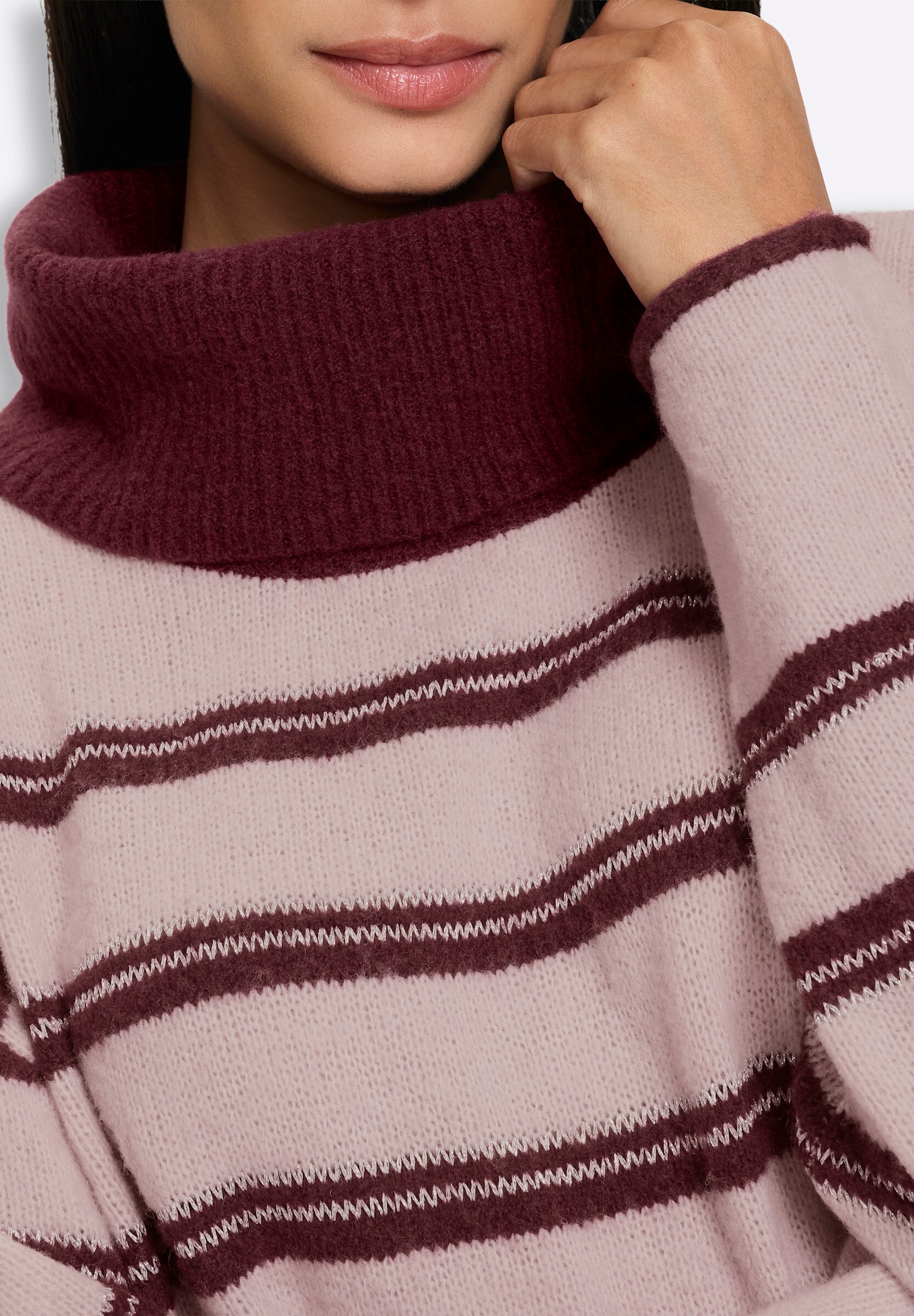 heine Strickpullover »Rollkragen-Pullover Rollkragenpullover mit Effektgarn«